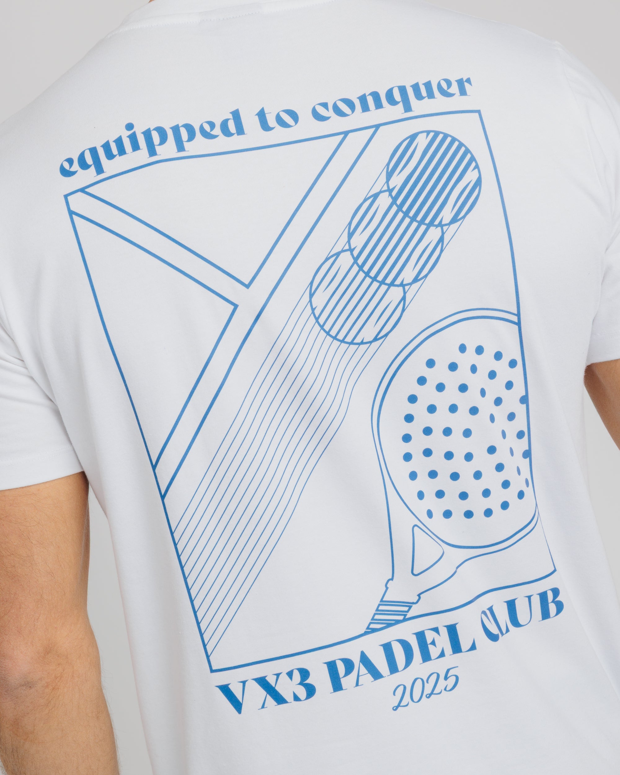 Padel Club Tee White/Denim