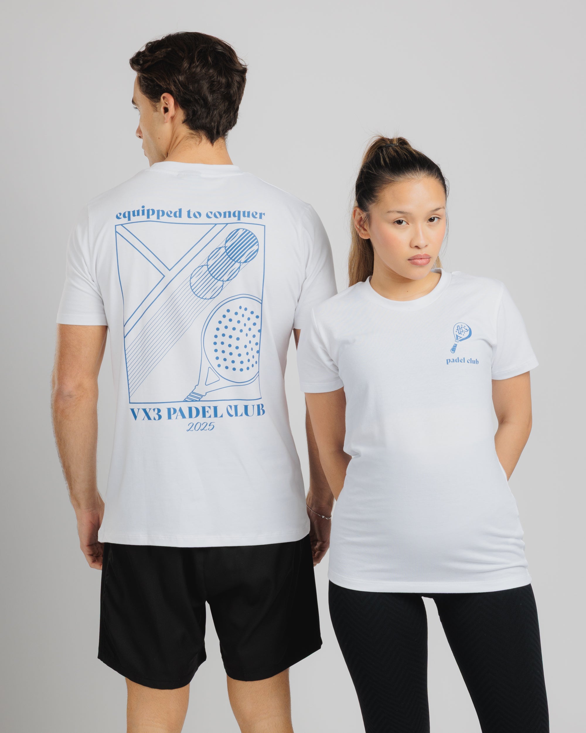 Padel Club Tee White/Denim Womens