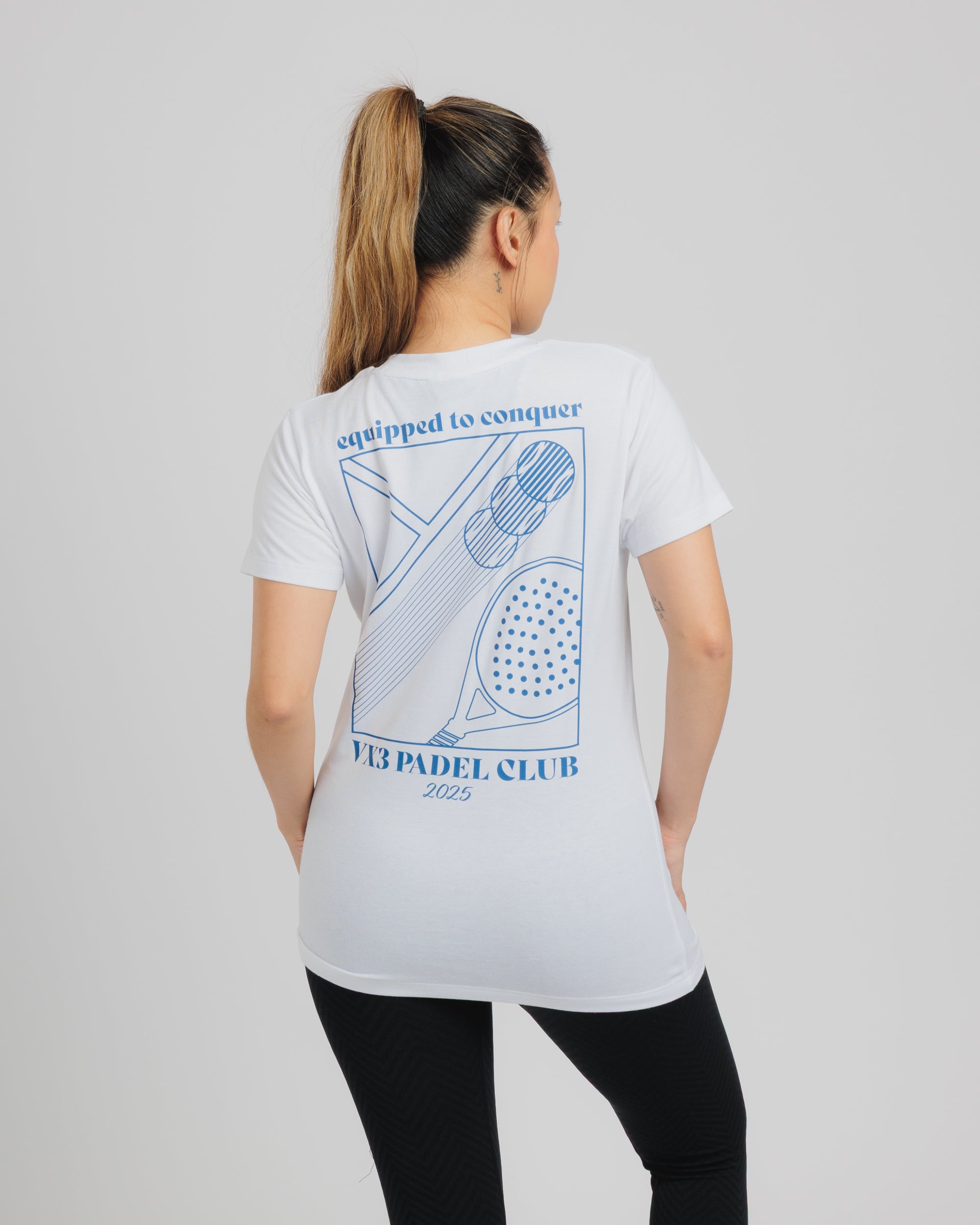 Padel Club Tee White/Denim Womens