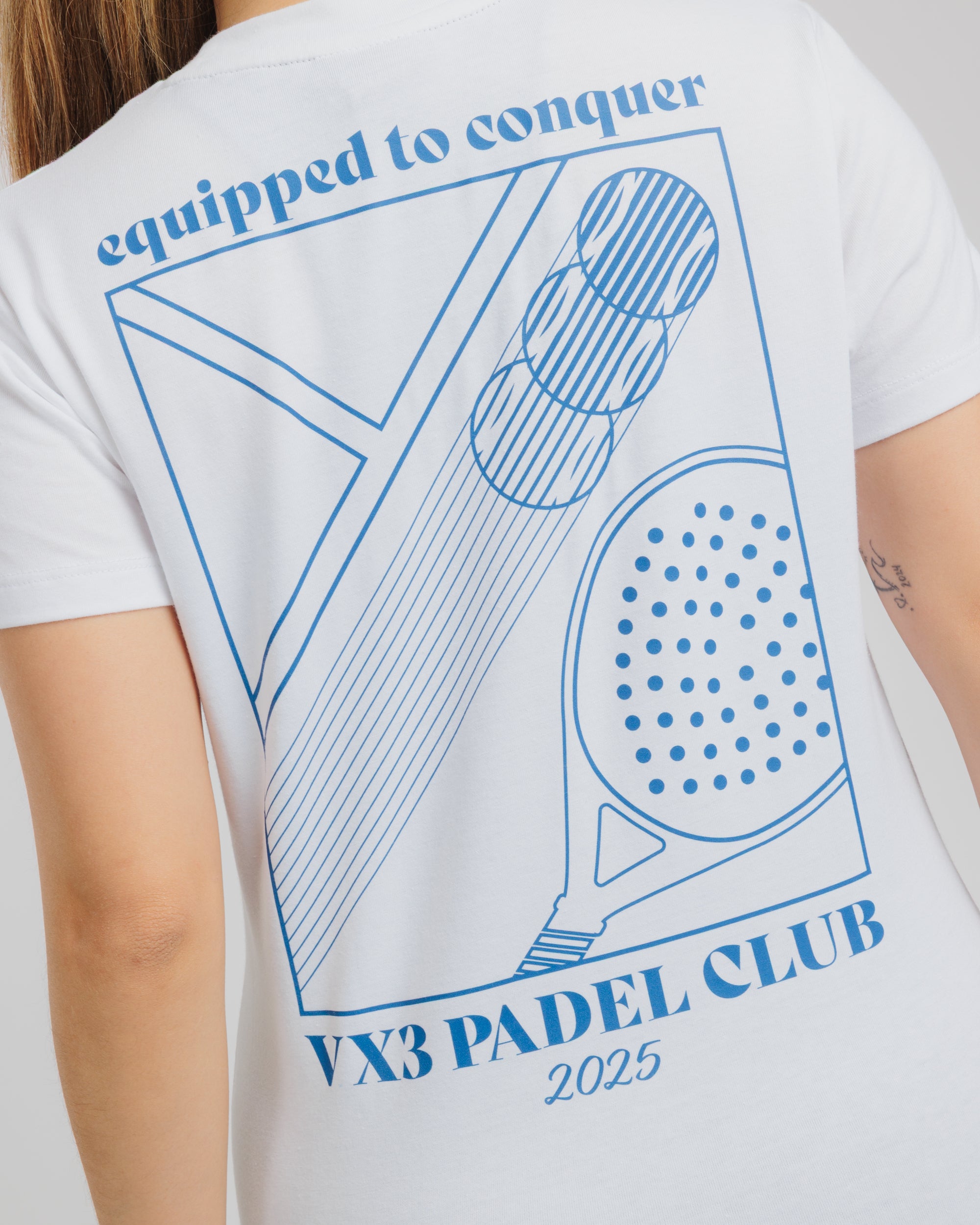 Padel Club Tee White/Denim Womens