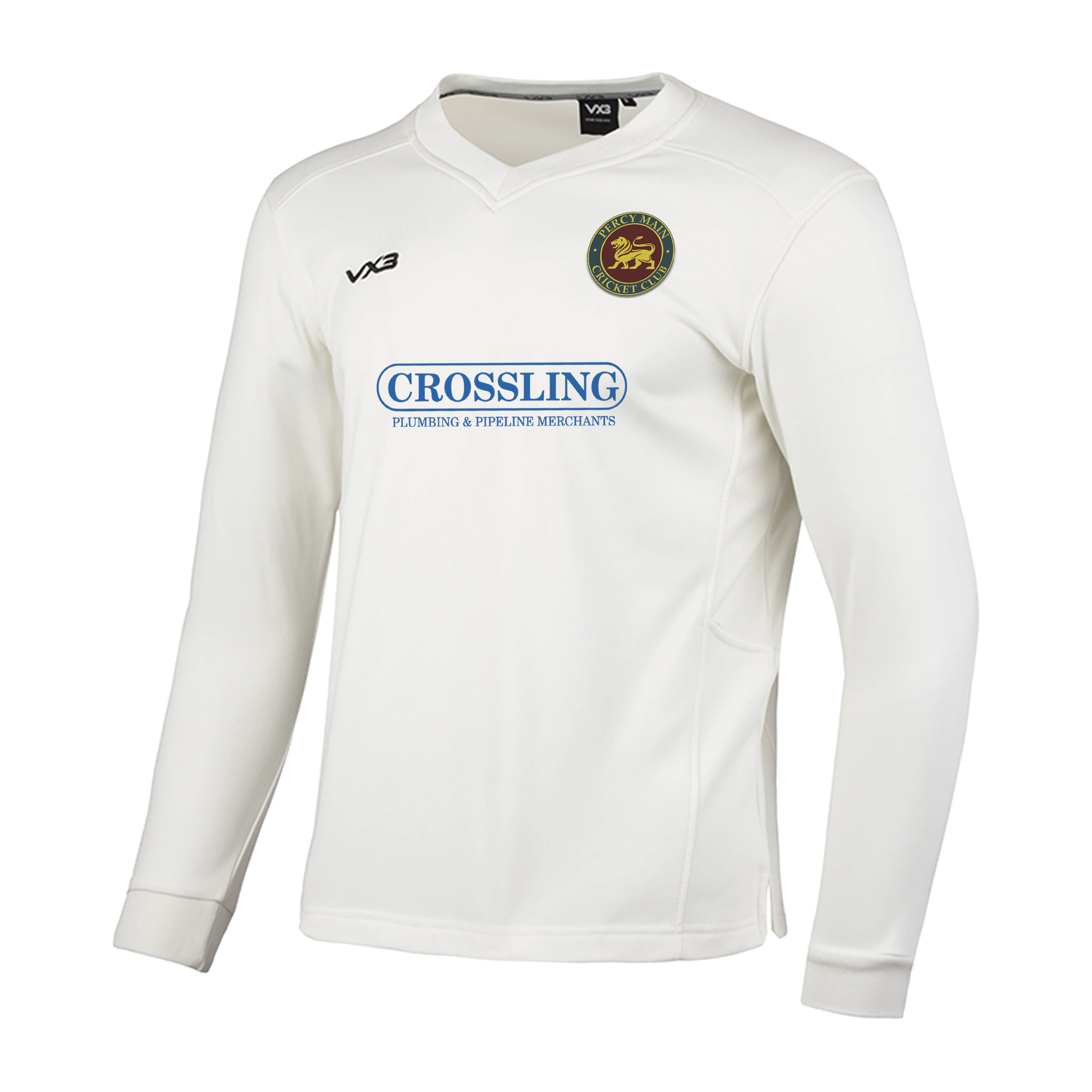 Percy Main Cricket Club Whites Youth Elite Sweatshirt