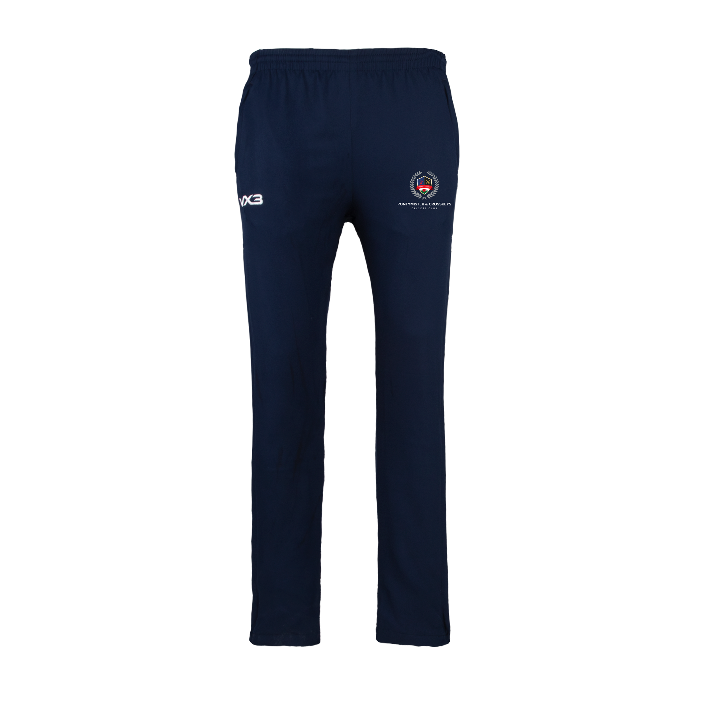 Pontymister and Crosskeys Cricket Club Braca Trackpant Navy Youth