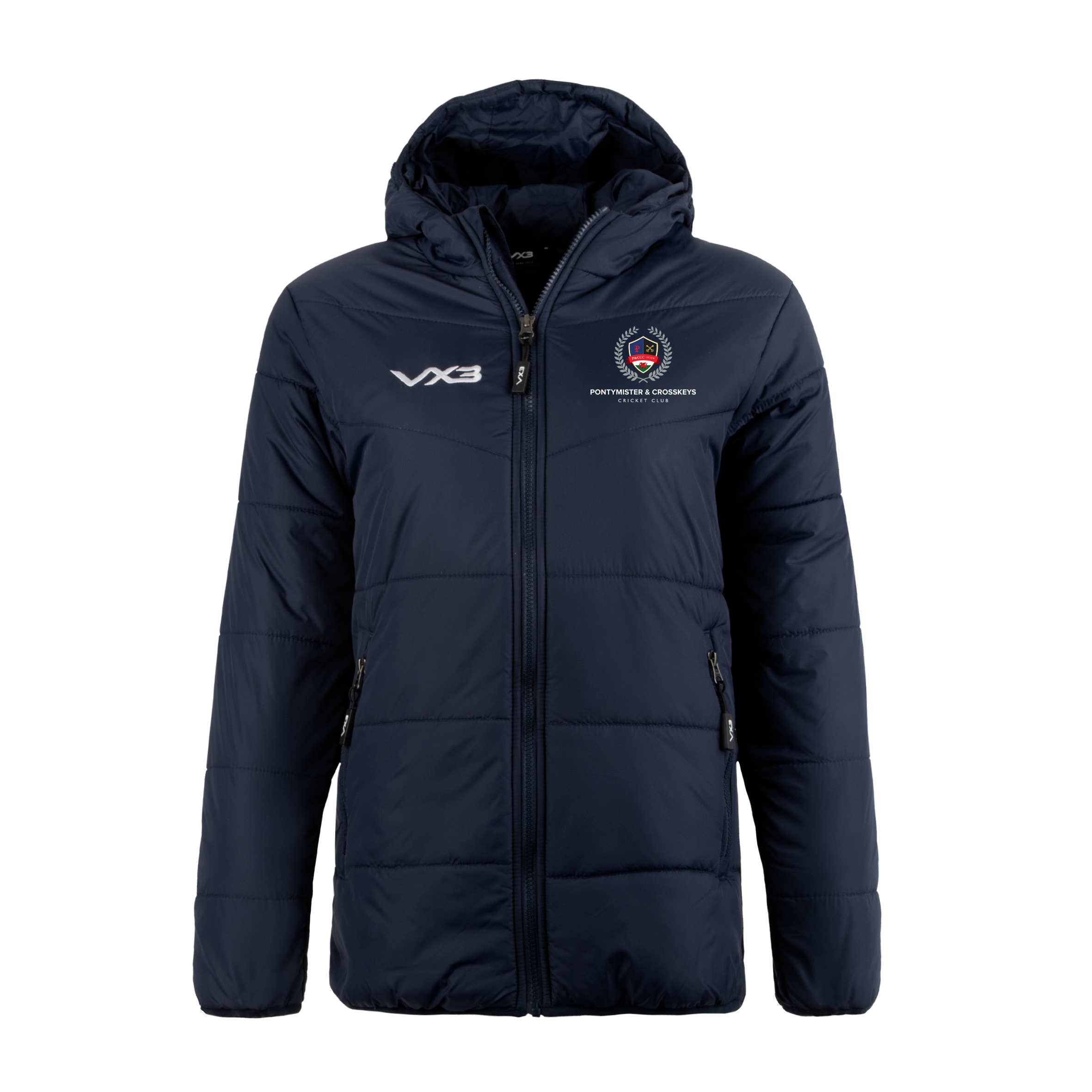 Pontymister and Crosskeys Cricket Club Lorica Quilted Jacket Ladies