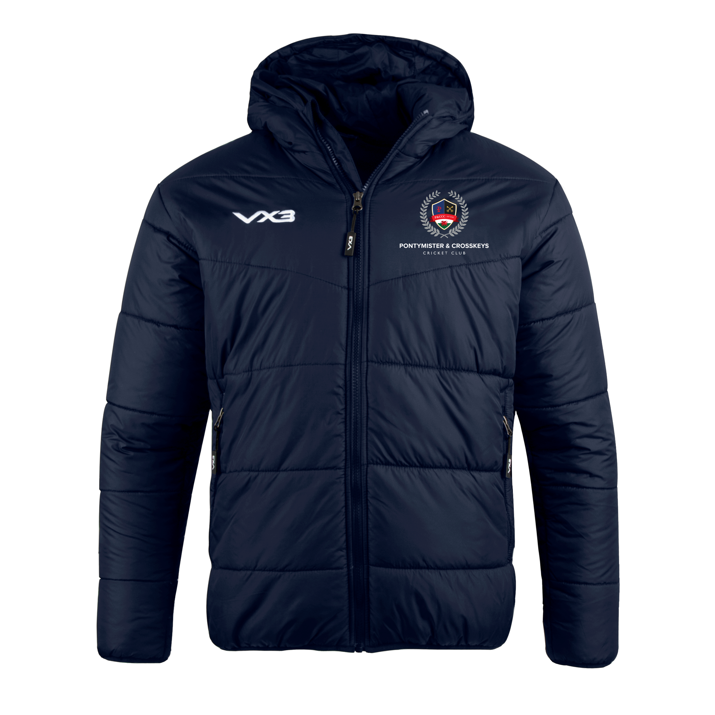 Pontymister and Crosskeys Cricket Club Lorica Quilted Jacket Youth