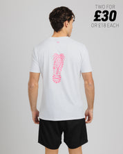 VX3 Run Club Foot Print Tee White