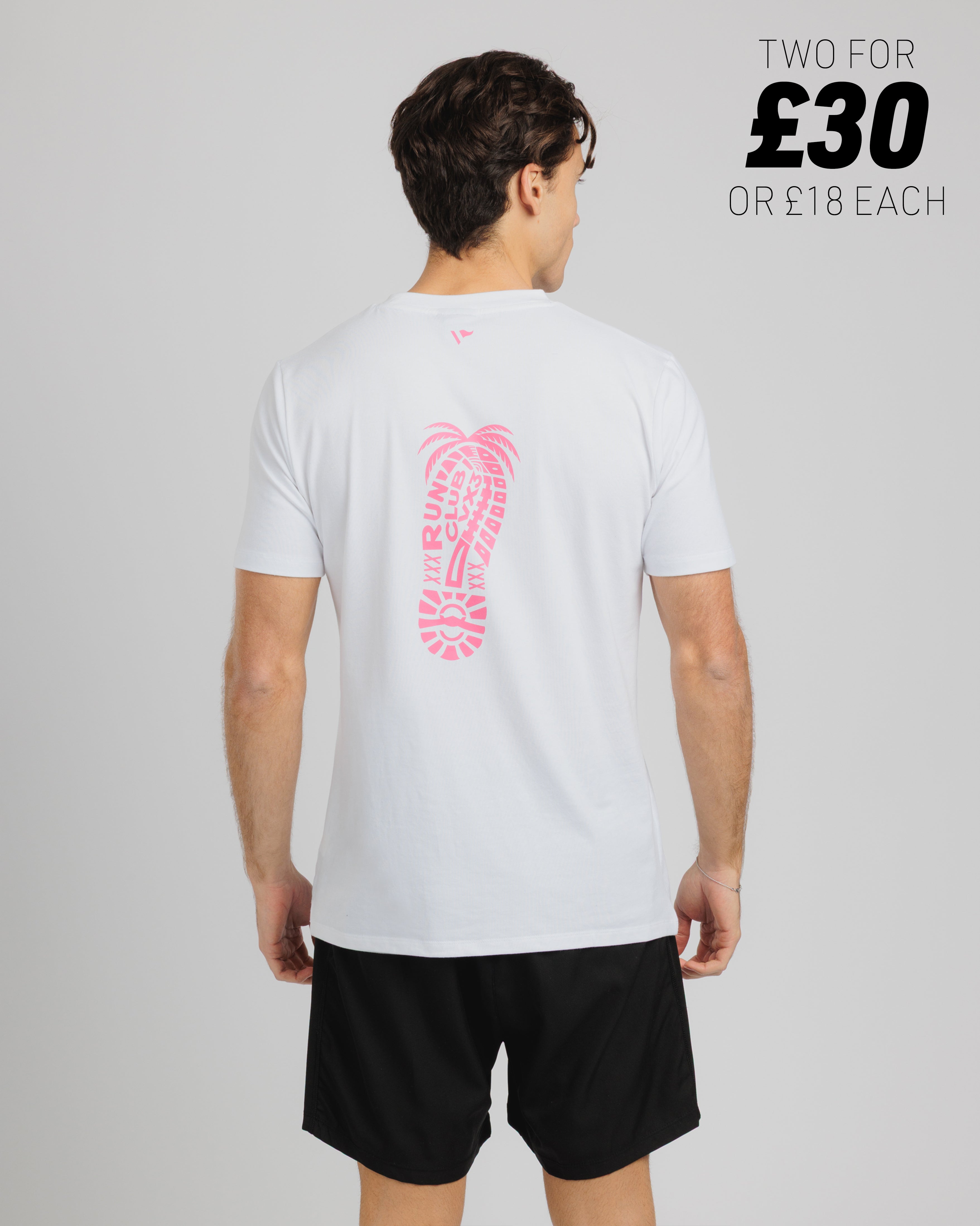 VX3 Run Club Foot Print Tee White