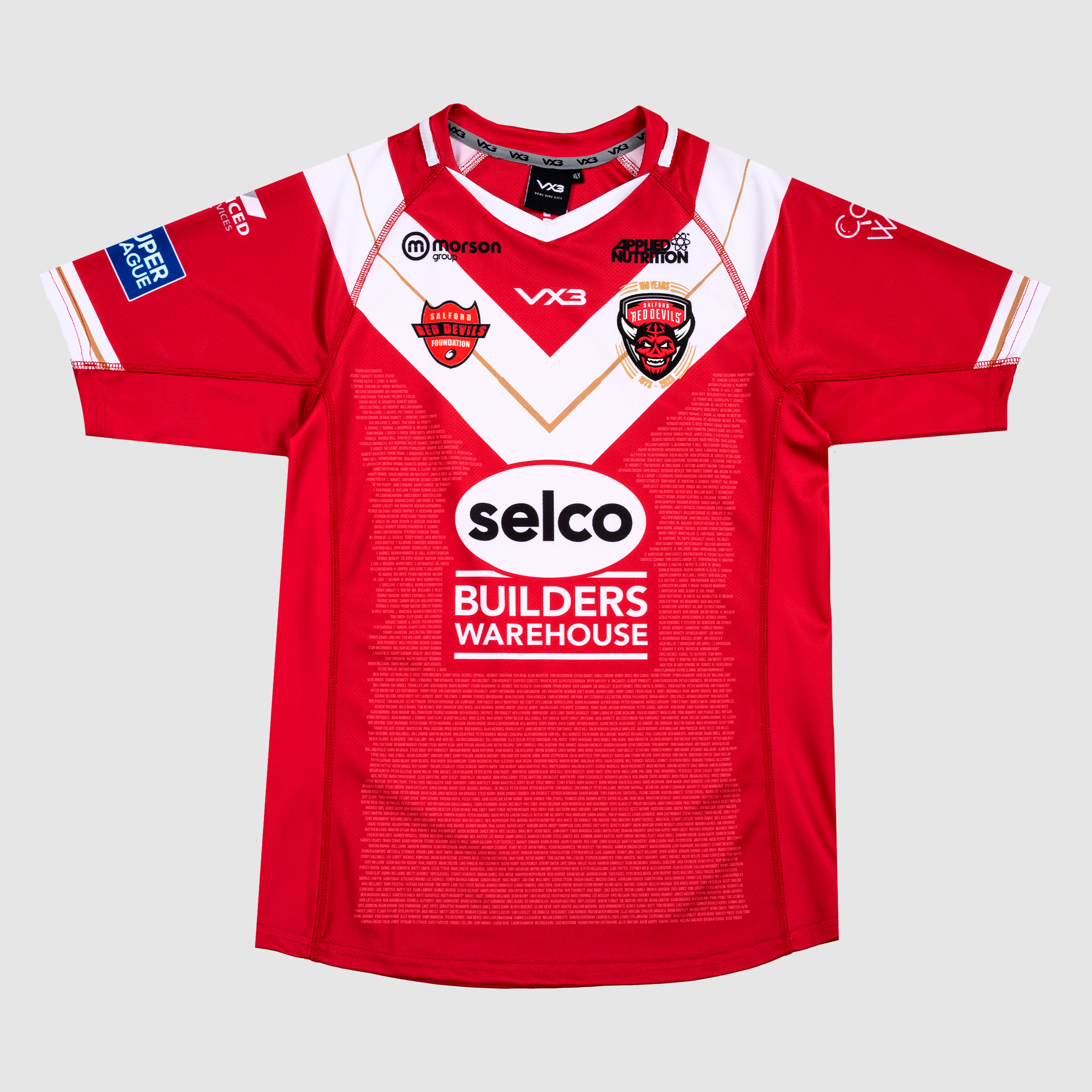 Salford Red Devils 2023 Replica Youth Home Playing Shirt