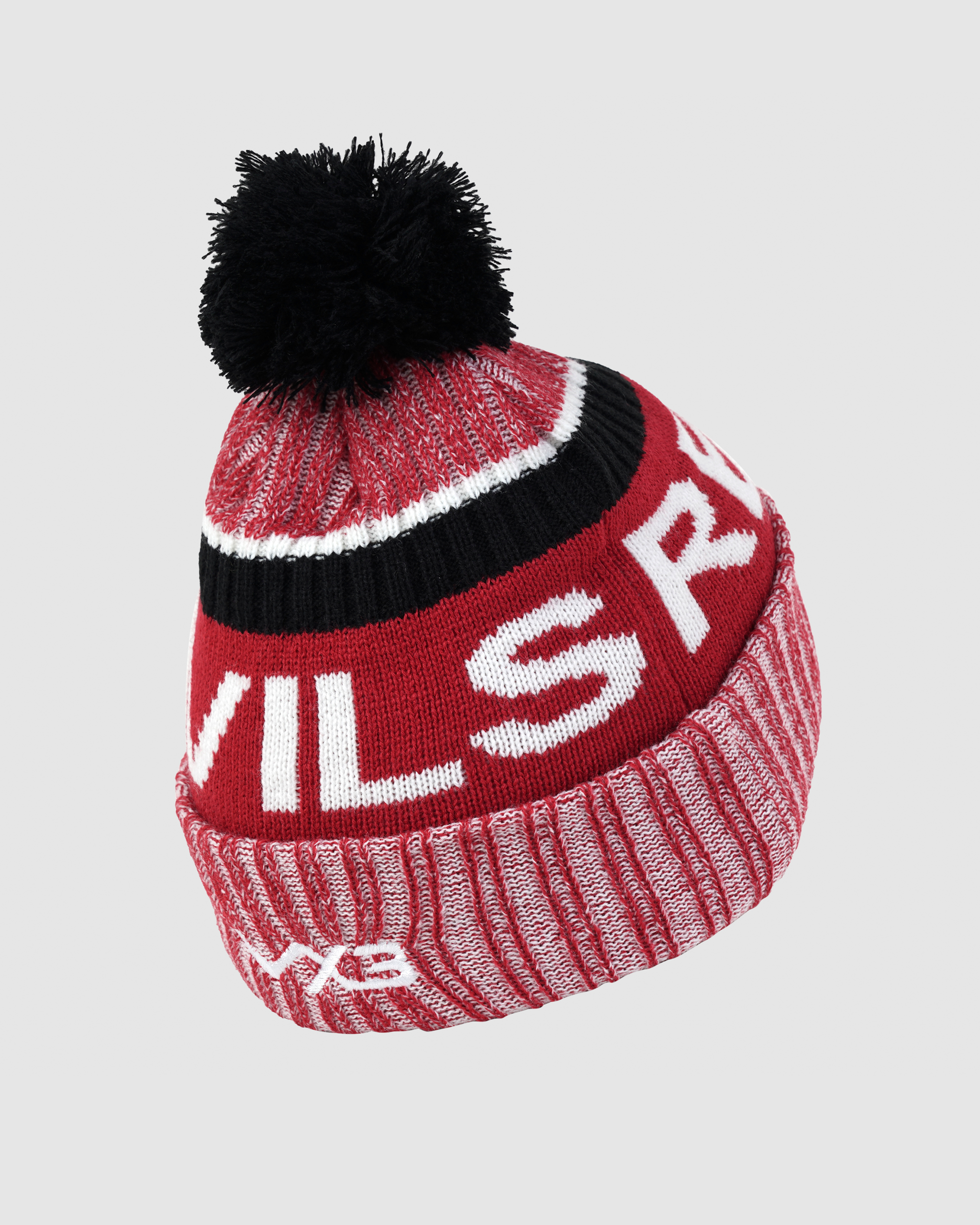 Salford Red Devils 2024 Marl Bobble Hat Red/Black/White