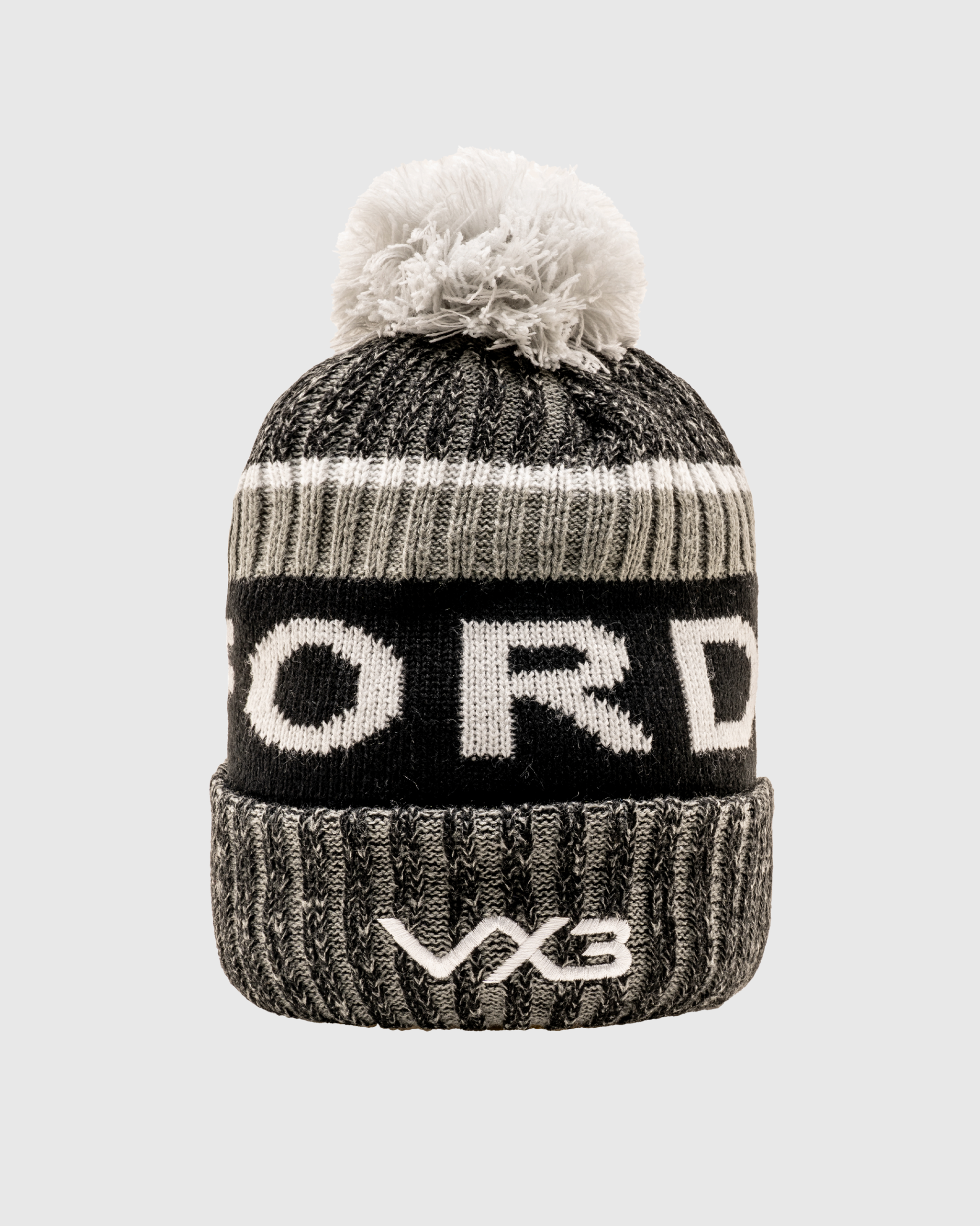 Salford Red Devils 2025 Marl Bobble Hat Black/Slate