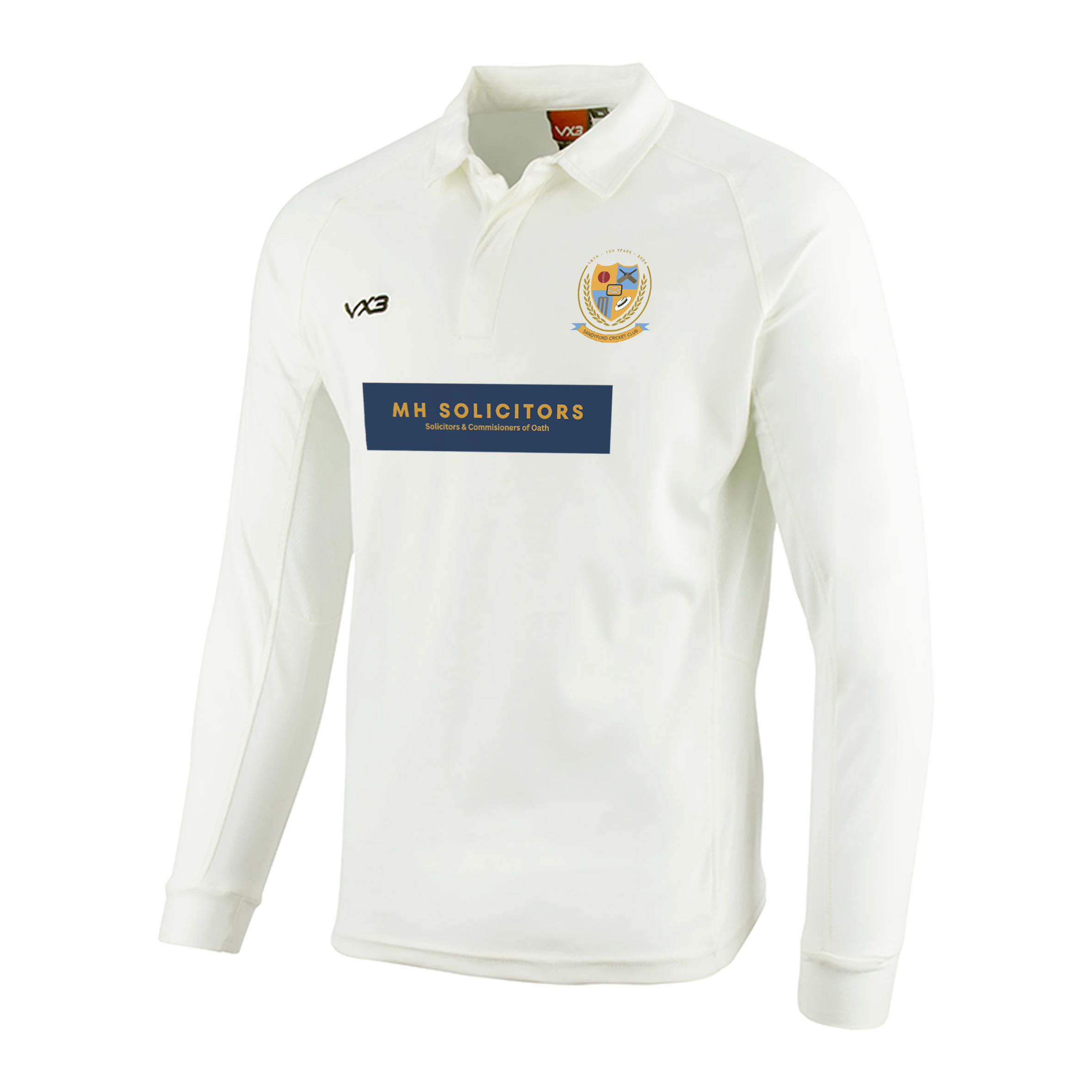 Sandyford Cricket Club Whites Youth Long Sleeve Shirt