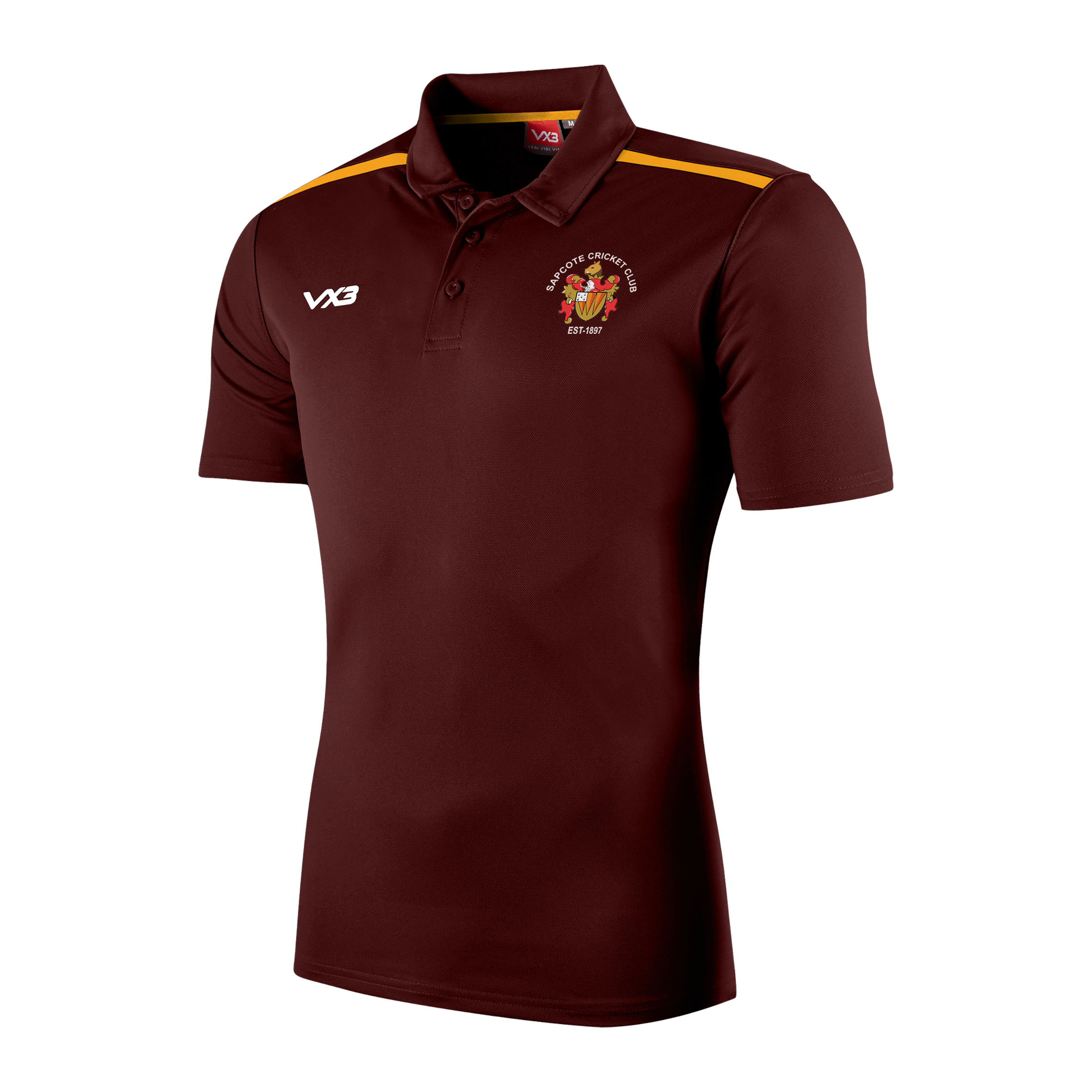 Sapcote Cricket Club Maroon Fortis Polo