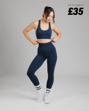 Spira Seamless Bra and Legging Set Navy