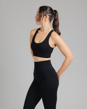 Spira Seamless Bra and Legging Set Black