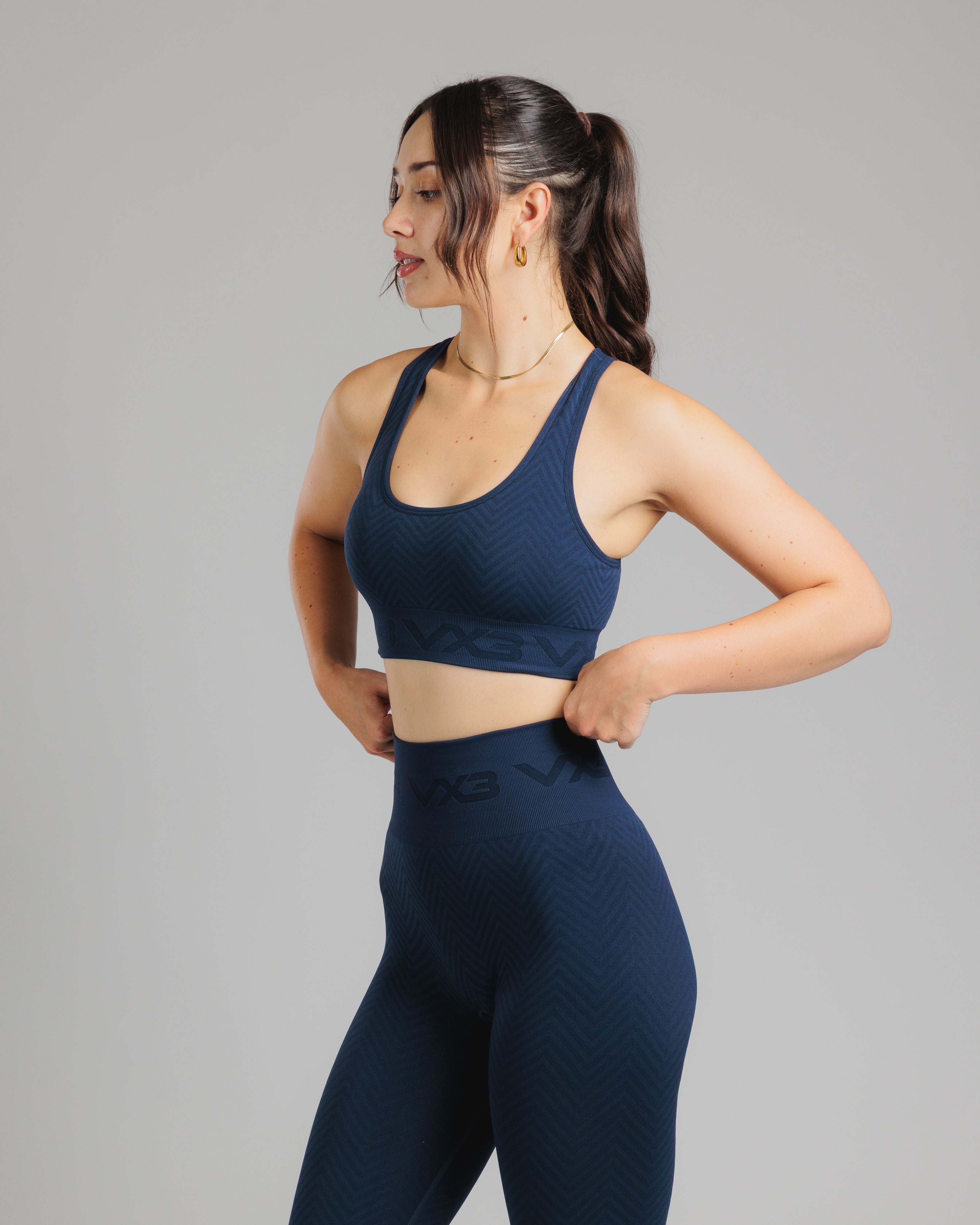 Spira Seamless Bra and Legging Set Navy