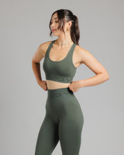 Spira Seamless Bra and Legging Set Olive