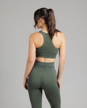 Spira Seamless Bra and Legging Set Olive