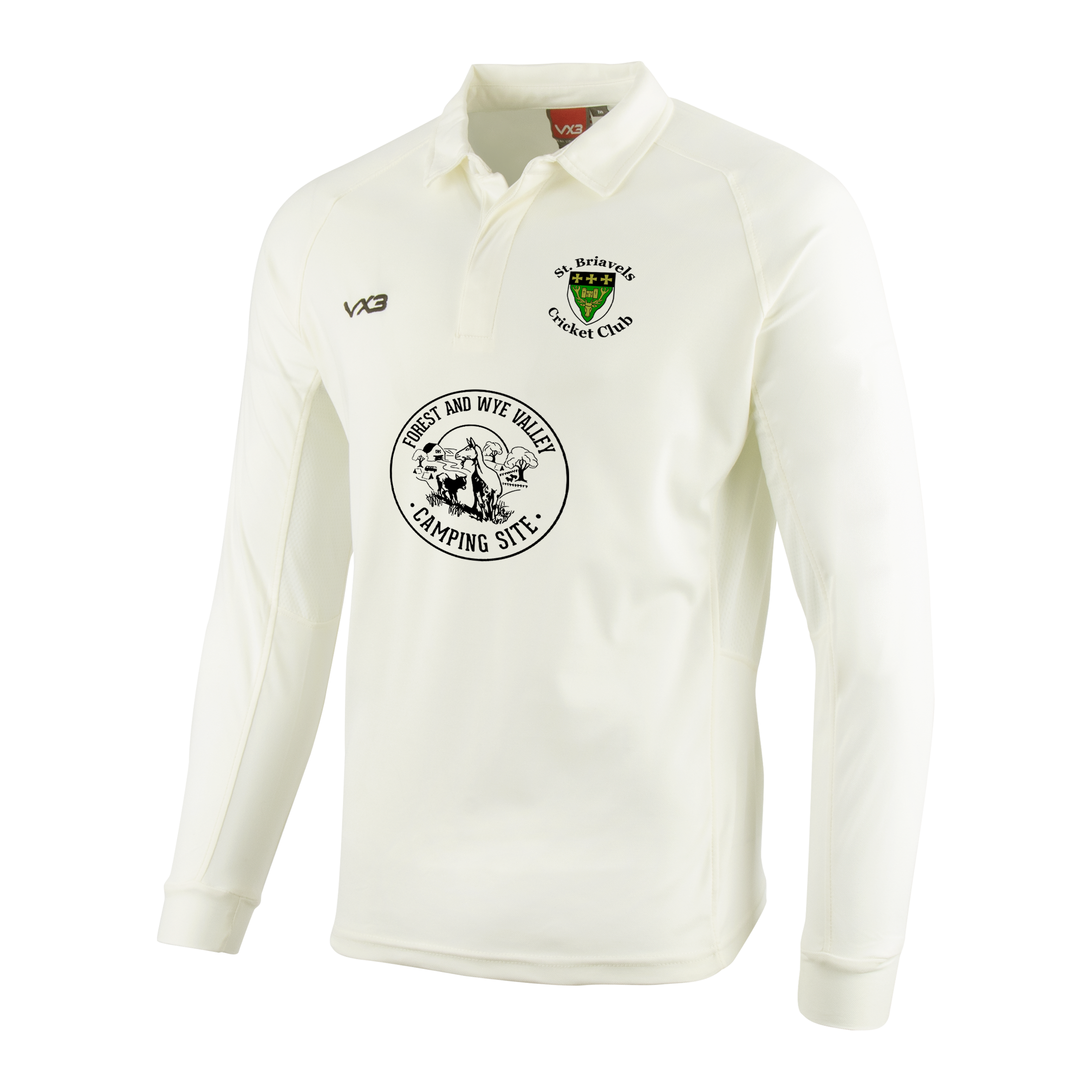 St Briavels CC Cricket Whites Youth Long Sleeve Shirt