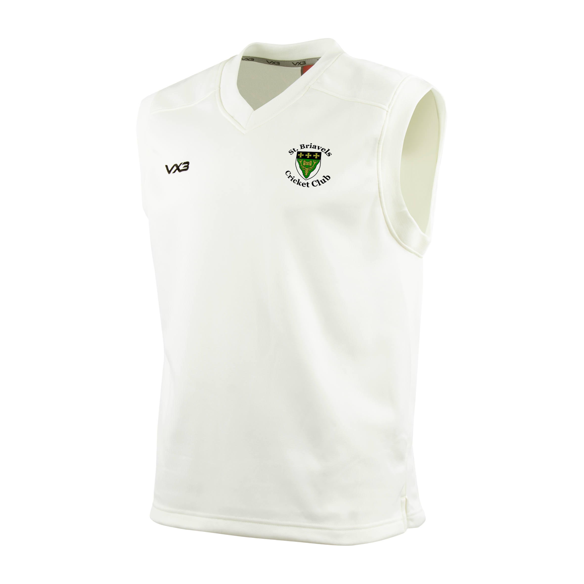 St Briavels CC Cricket Whites Youth Slipover Elite