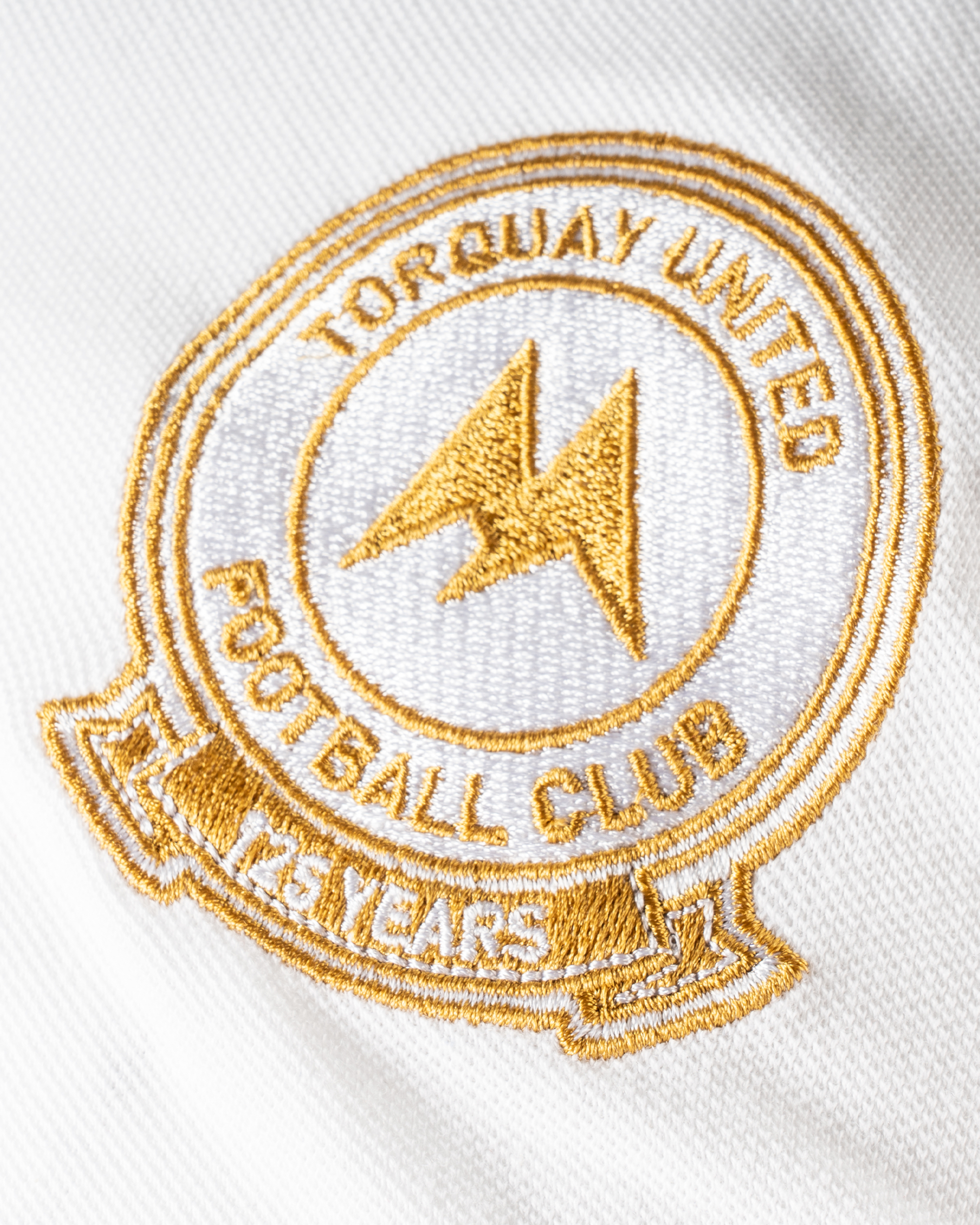 Torquay United AFC 125th Anniversary Cotton Polo White