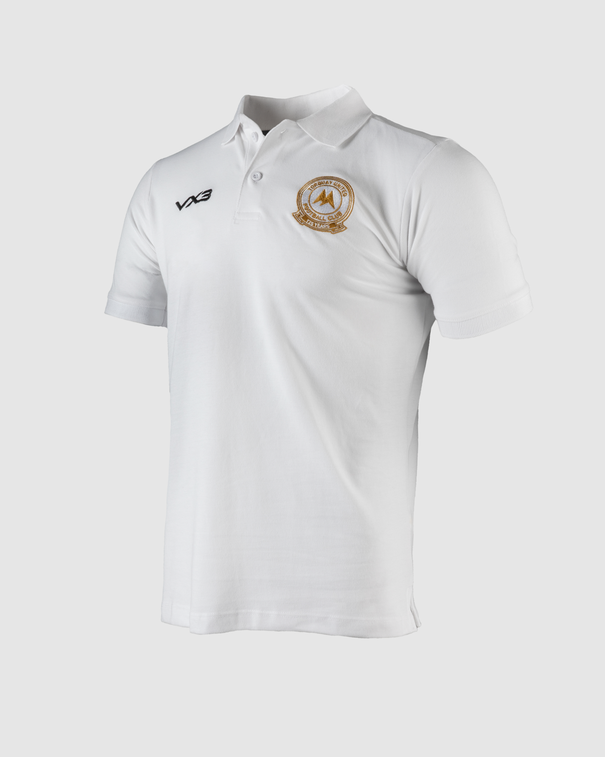 Torquay United AFC 125th Anniversary Cotton Polo White