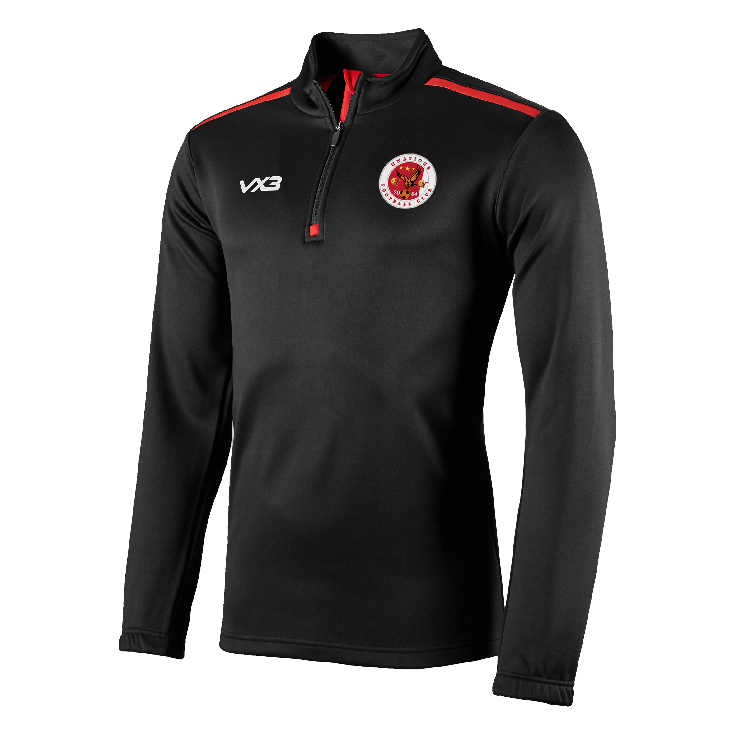 Unations FC Black Fortis Quarter Zip Sweat