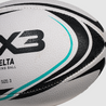 VX3 White/Black/Sky Vuelta Rugby Training Ball- Size 3 Grip