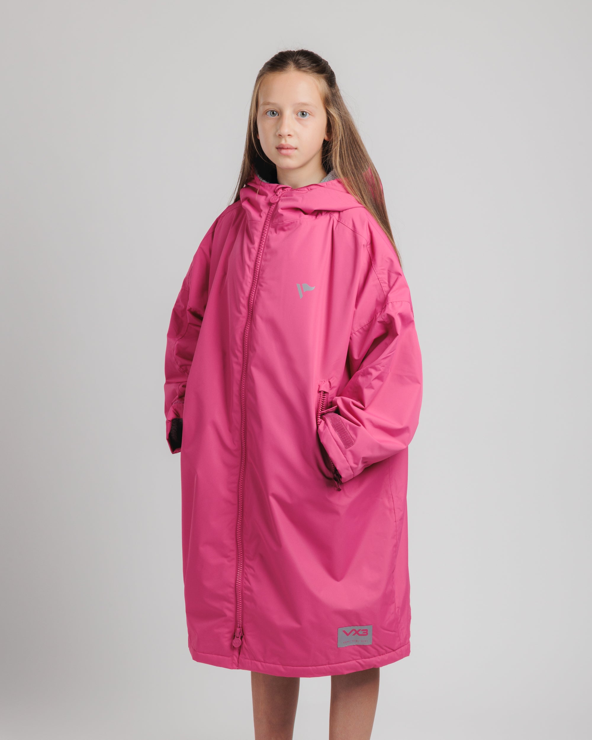 Velit Sports Robe Wild Berry/Dove Grey Kids
