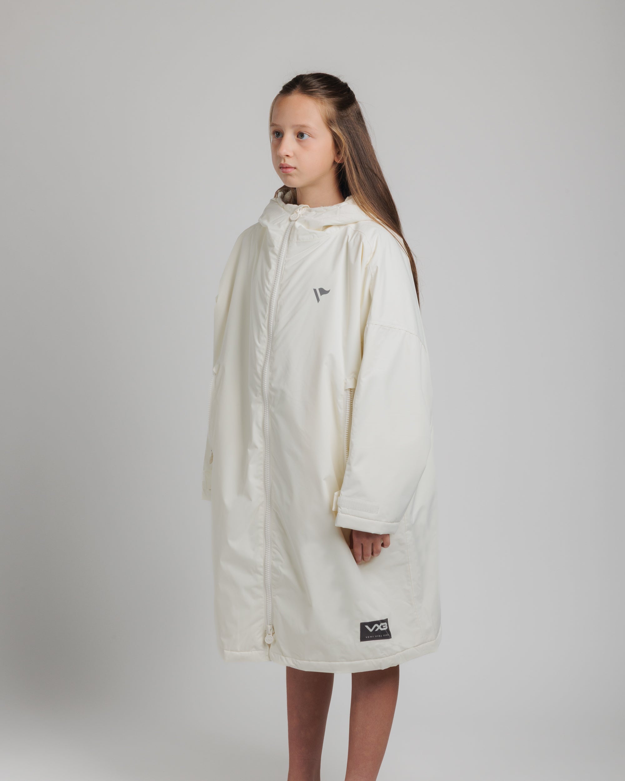 Velit Sports Robe Vintage White/Dove Grey Kids