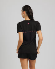 Veni Vidi Vici Ladies Tee Black/Hot Pink