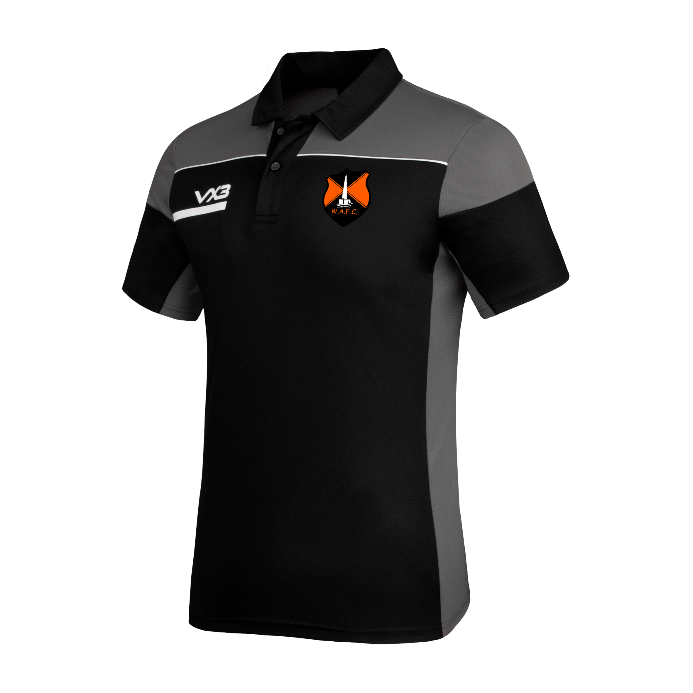 Wellington AFC Opus Polo - Black Grey