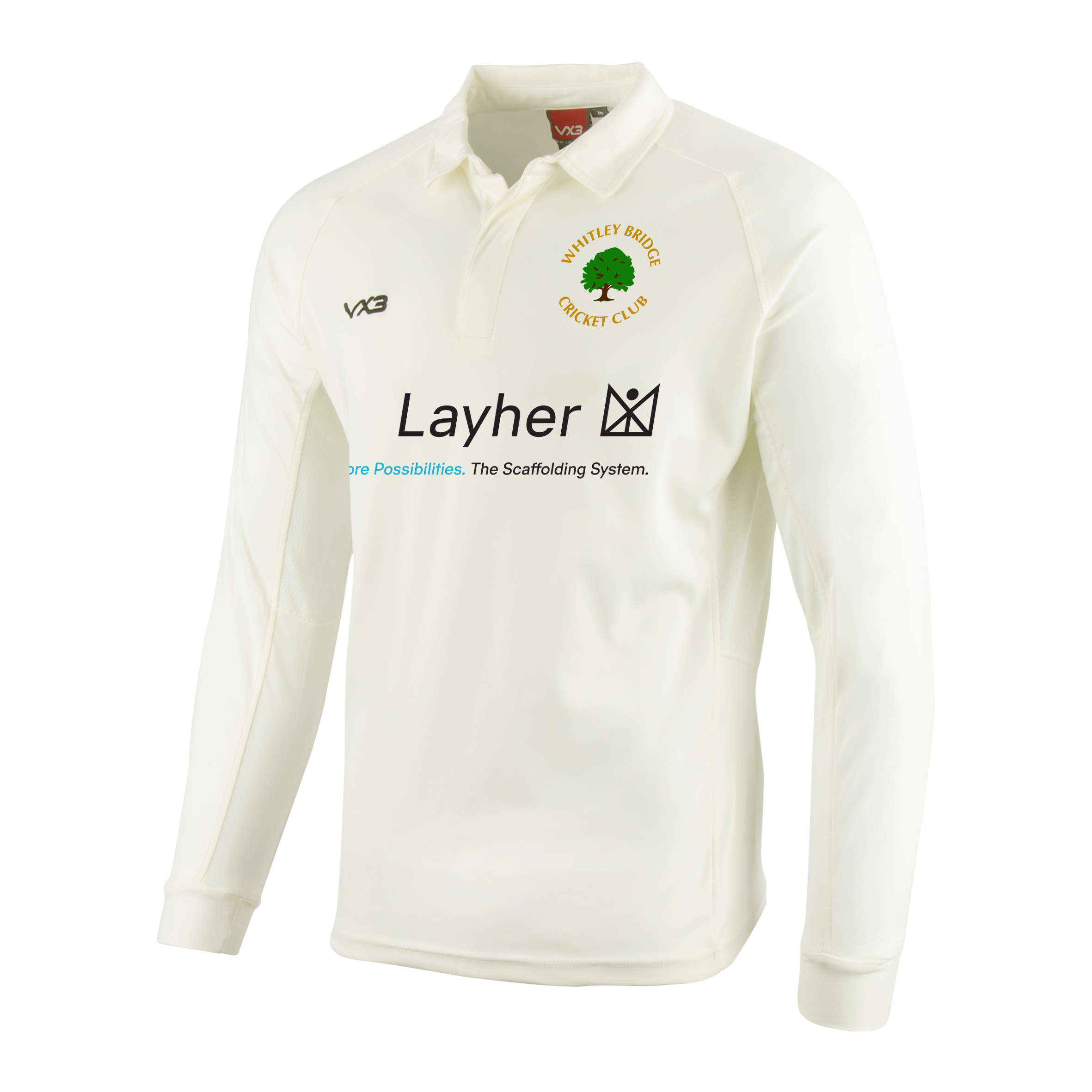 Whitley Bridge Cricket Club Cricket Whites Long Sleeve Shirt