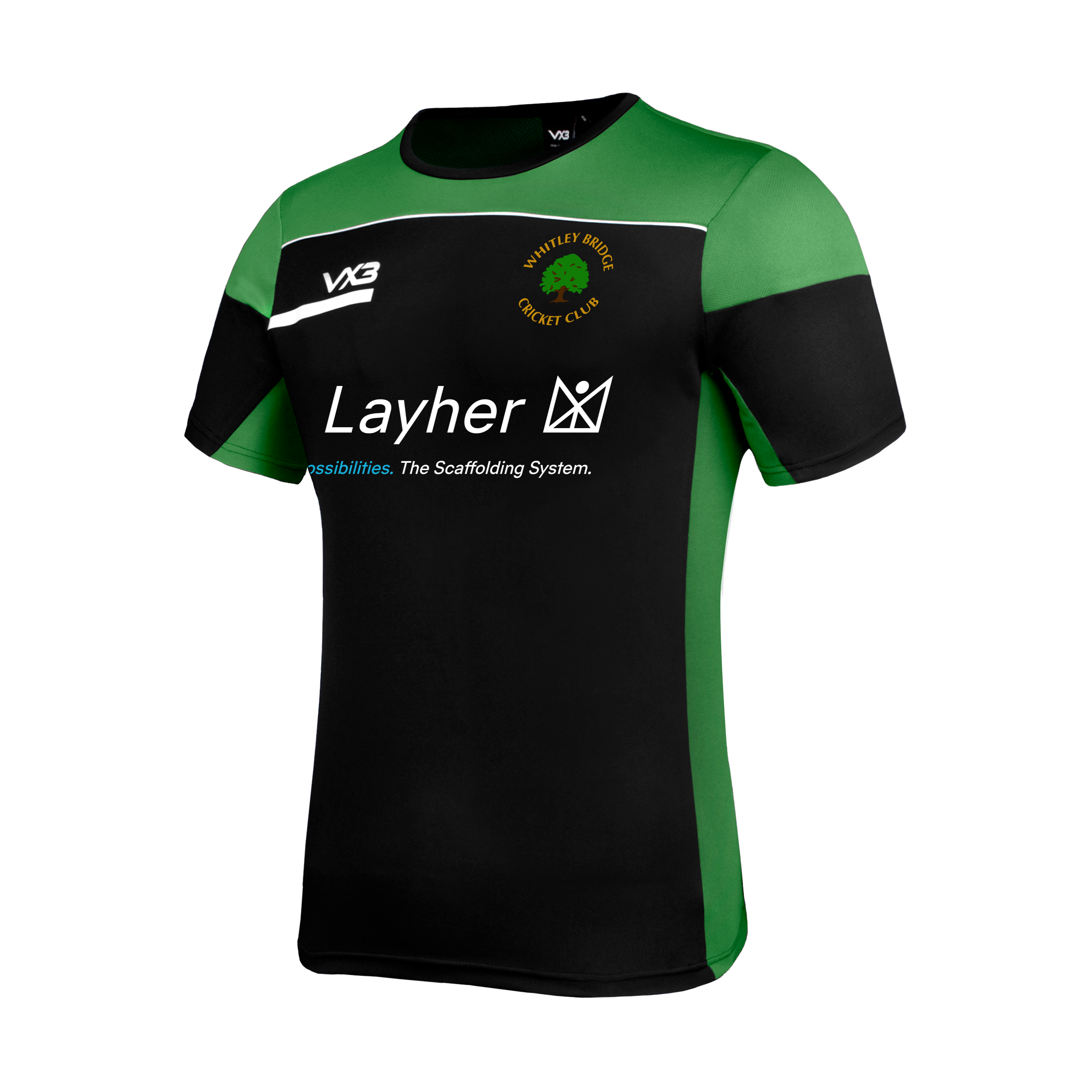 Whitley Bridge Cricket Club Opus Tee Youth - Black Emerald