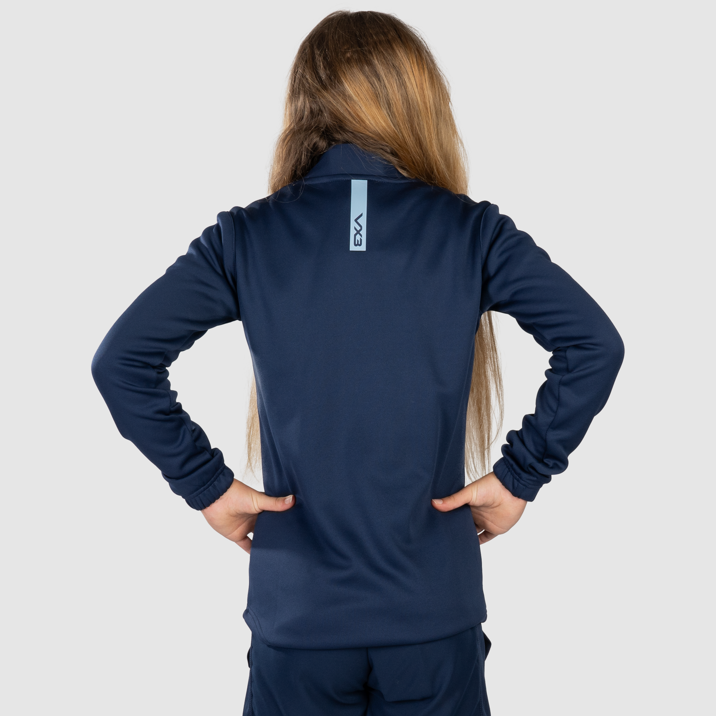 Fortis Youth Quarter Zip Sweat Navy/Sky