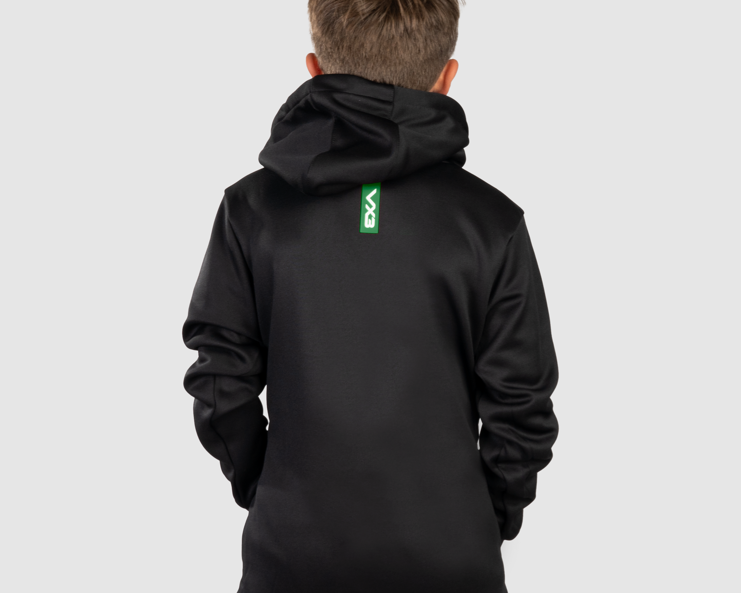 YouthFortisHoodieBlackEmeraldBack.png
