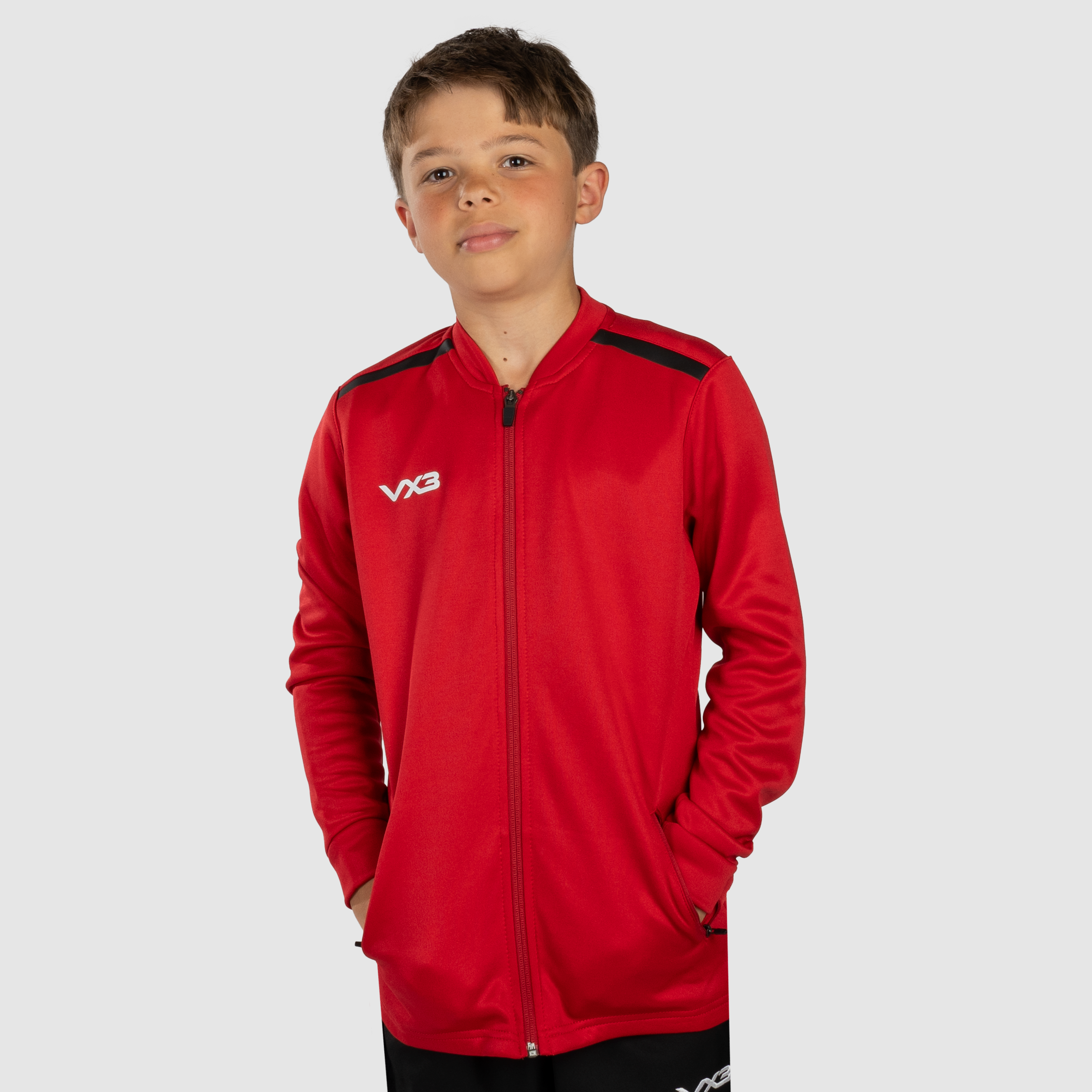 Fortis Youth Presentation Jacket Red/Black