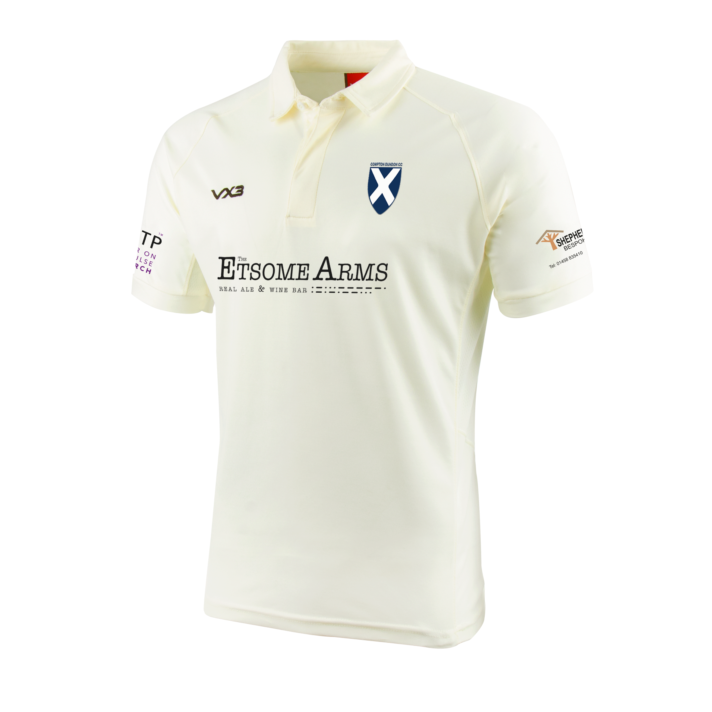 Compton Dundon Cricket Club Whites S/S Shirt