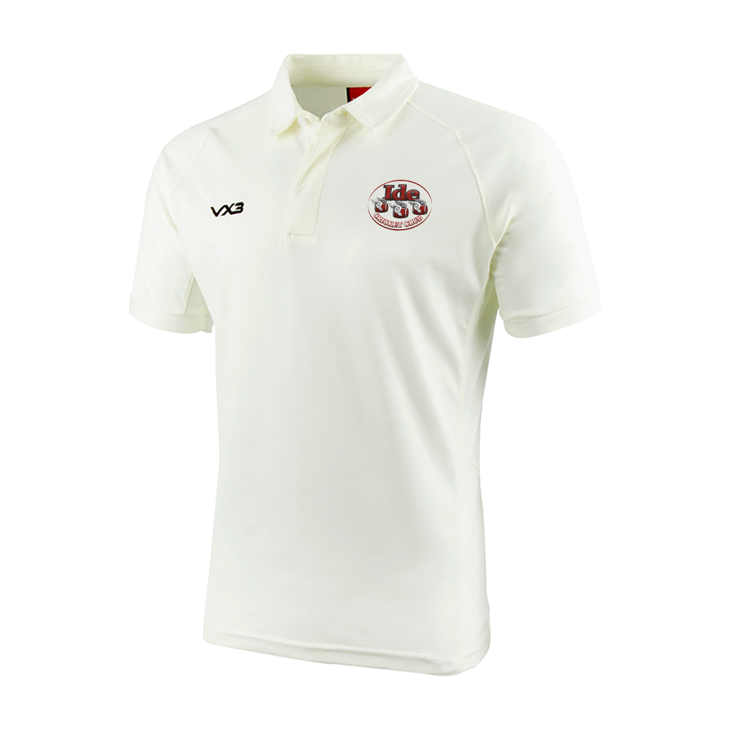 Ide Cricket Club Whites Youth Short Sleeve Shirt