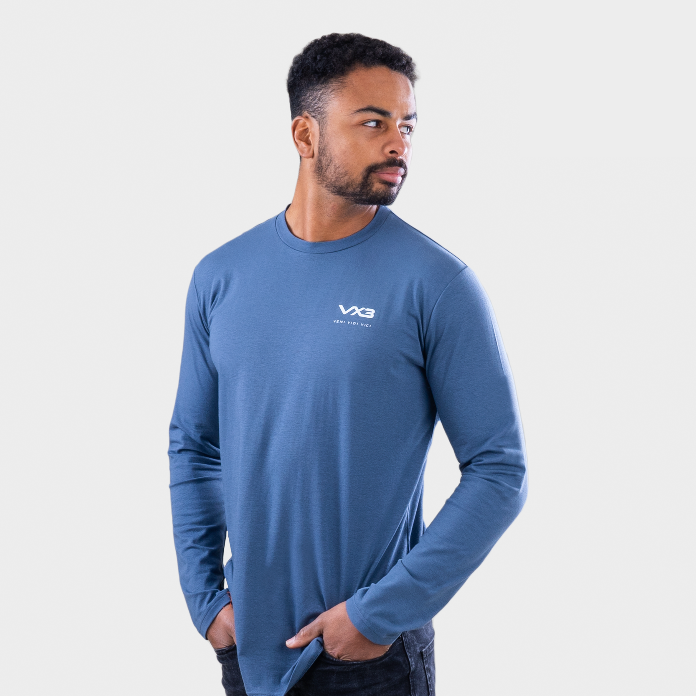 Avitus Tee Denim Blue/White