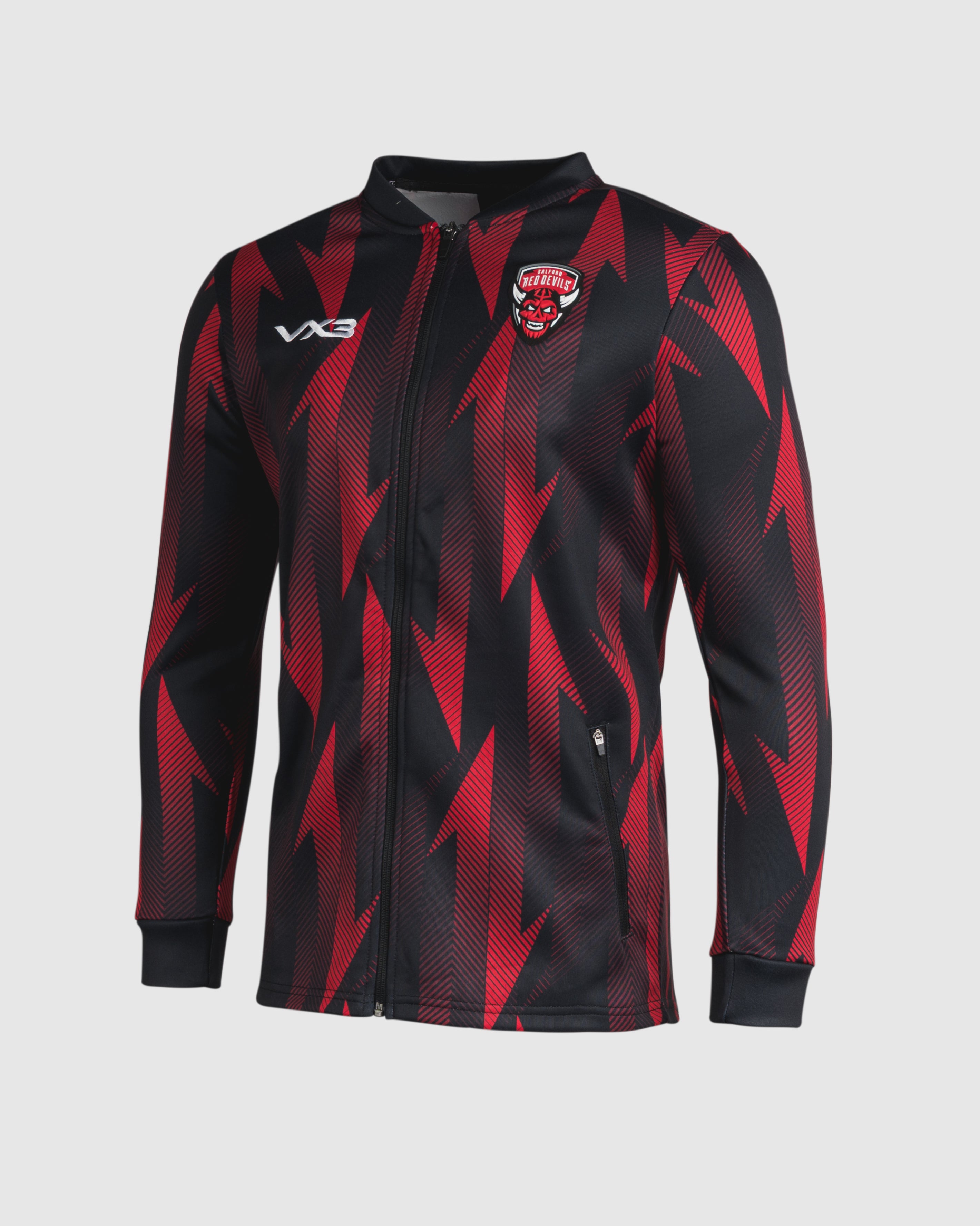 Salford Red Devils 2025 Anthem Jacket Black/Red