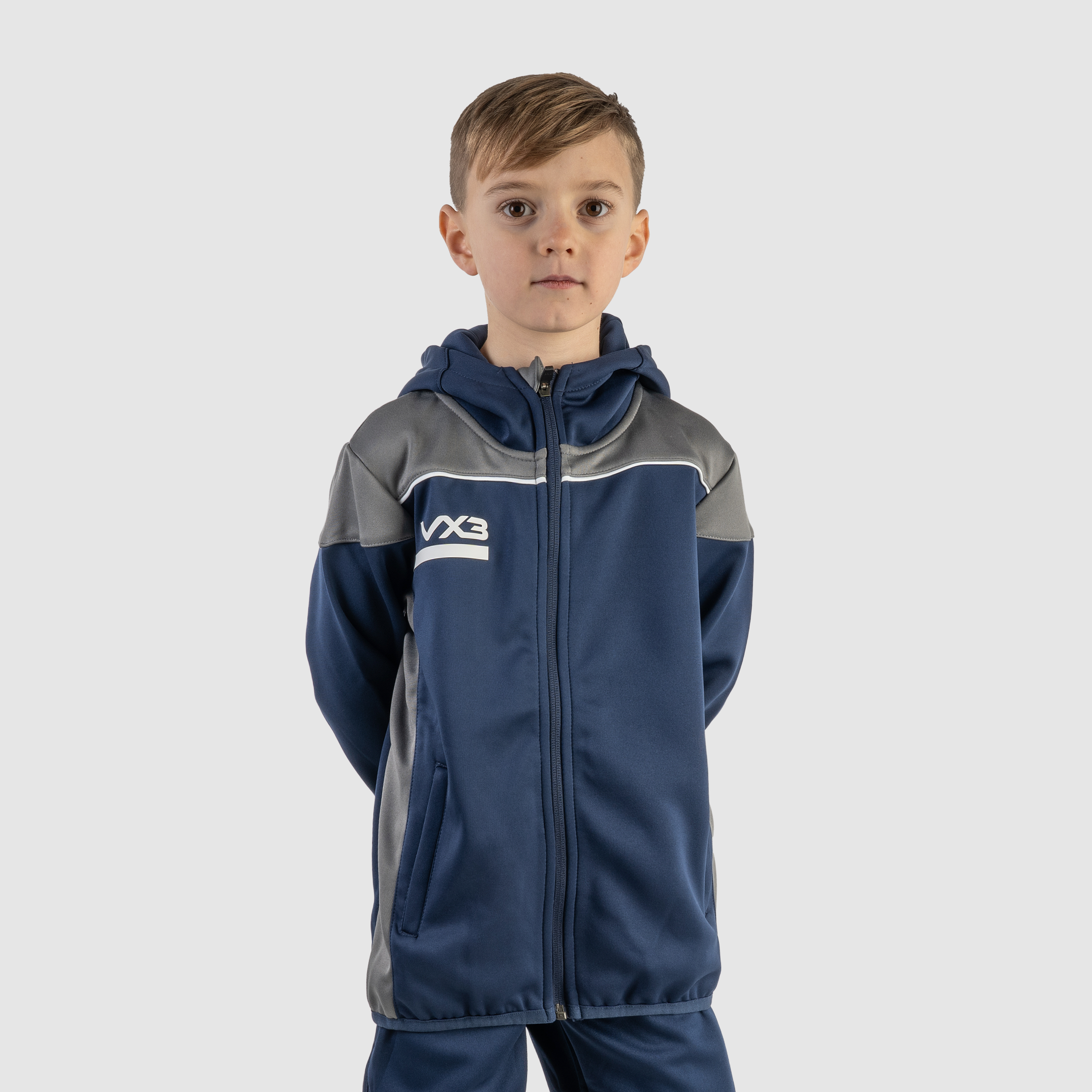 Opus Zoodie Youth - Navy Grey White
