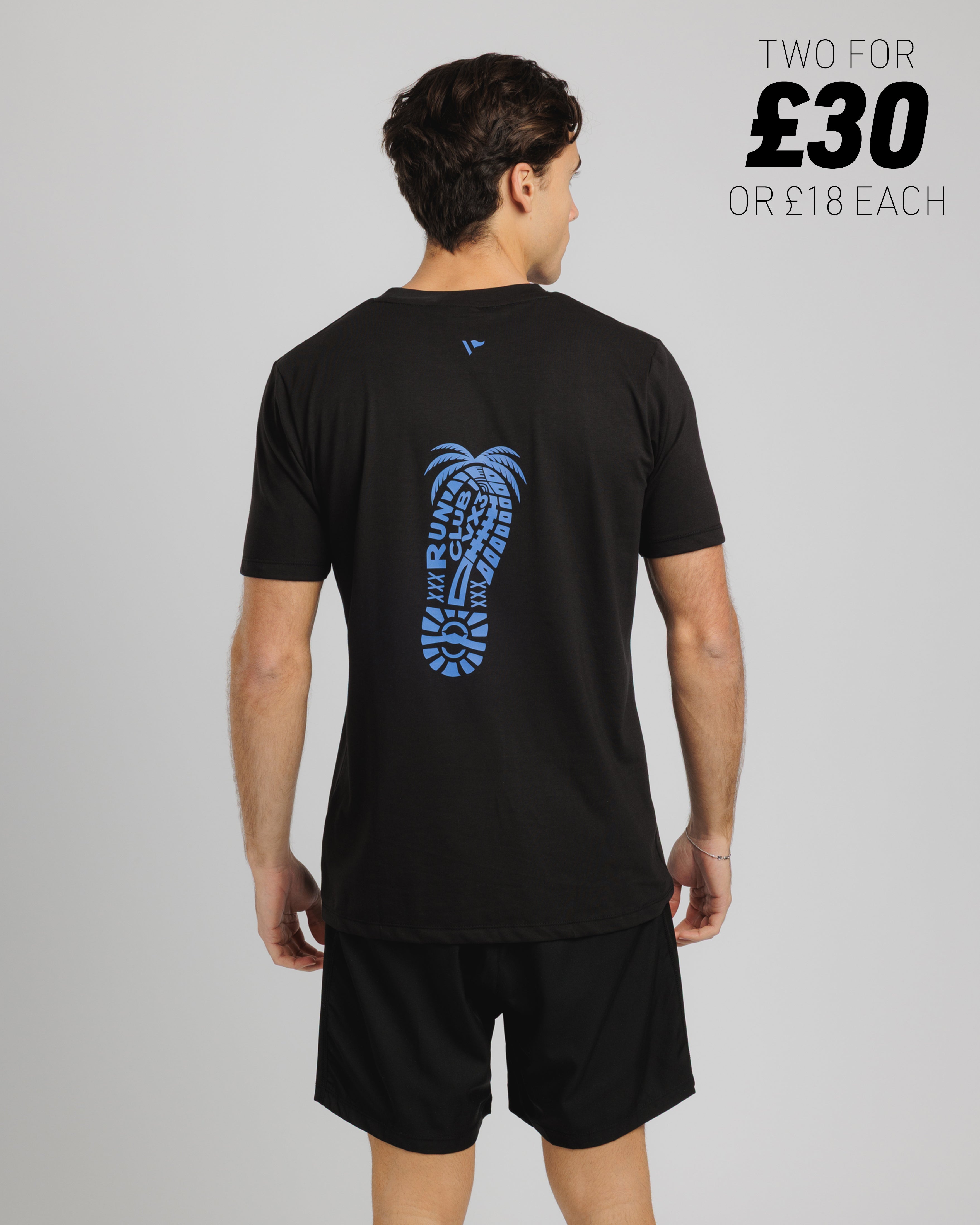 VX3 Run Club Foot Print Tee Black