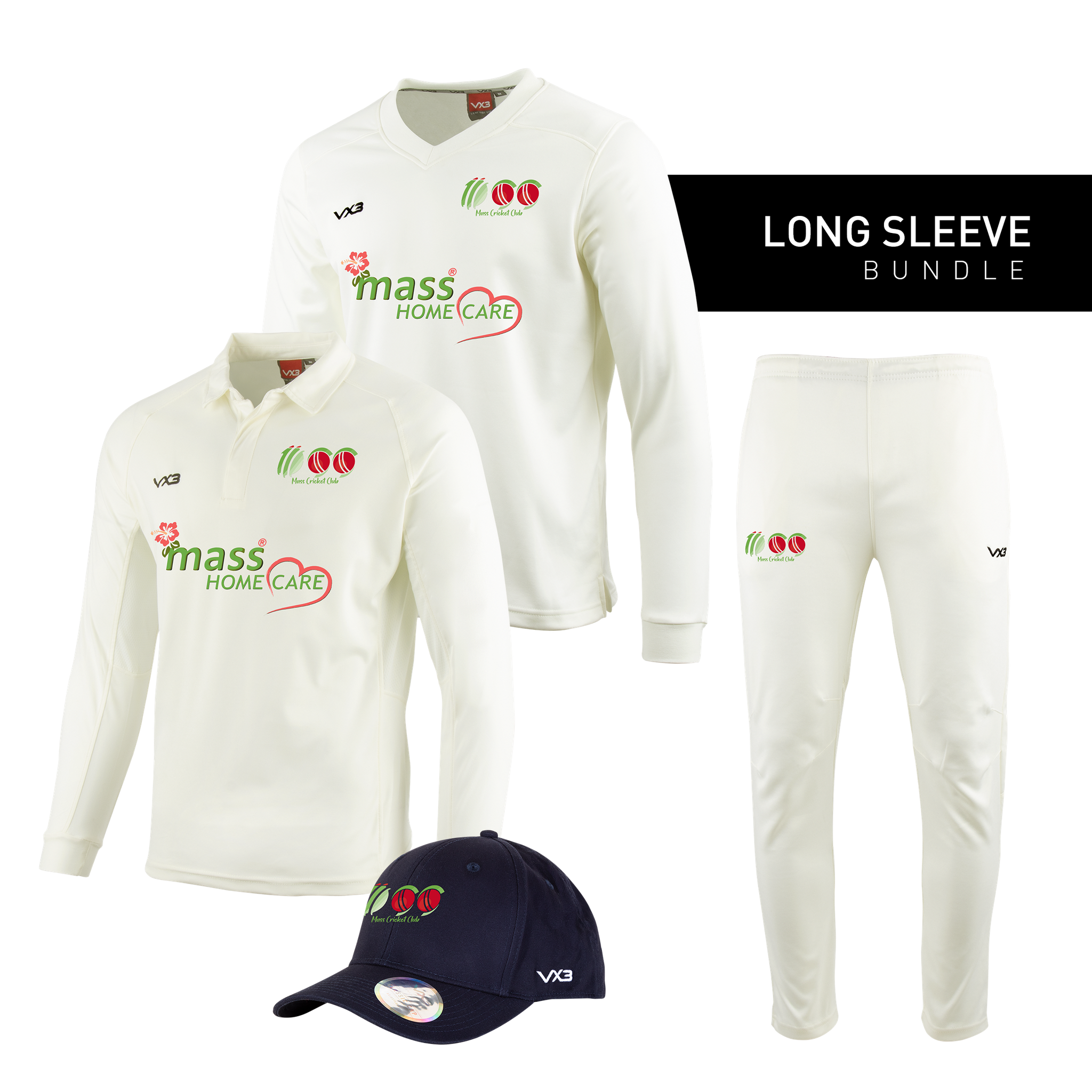 Mass Cricket Club Long Sleeve Bundle