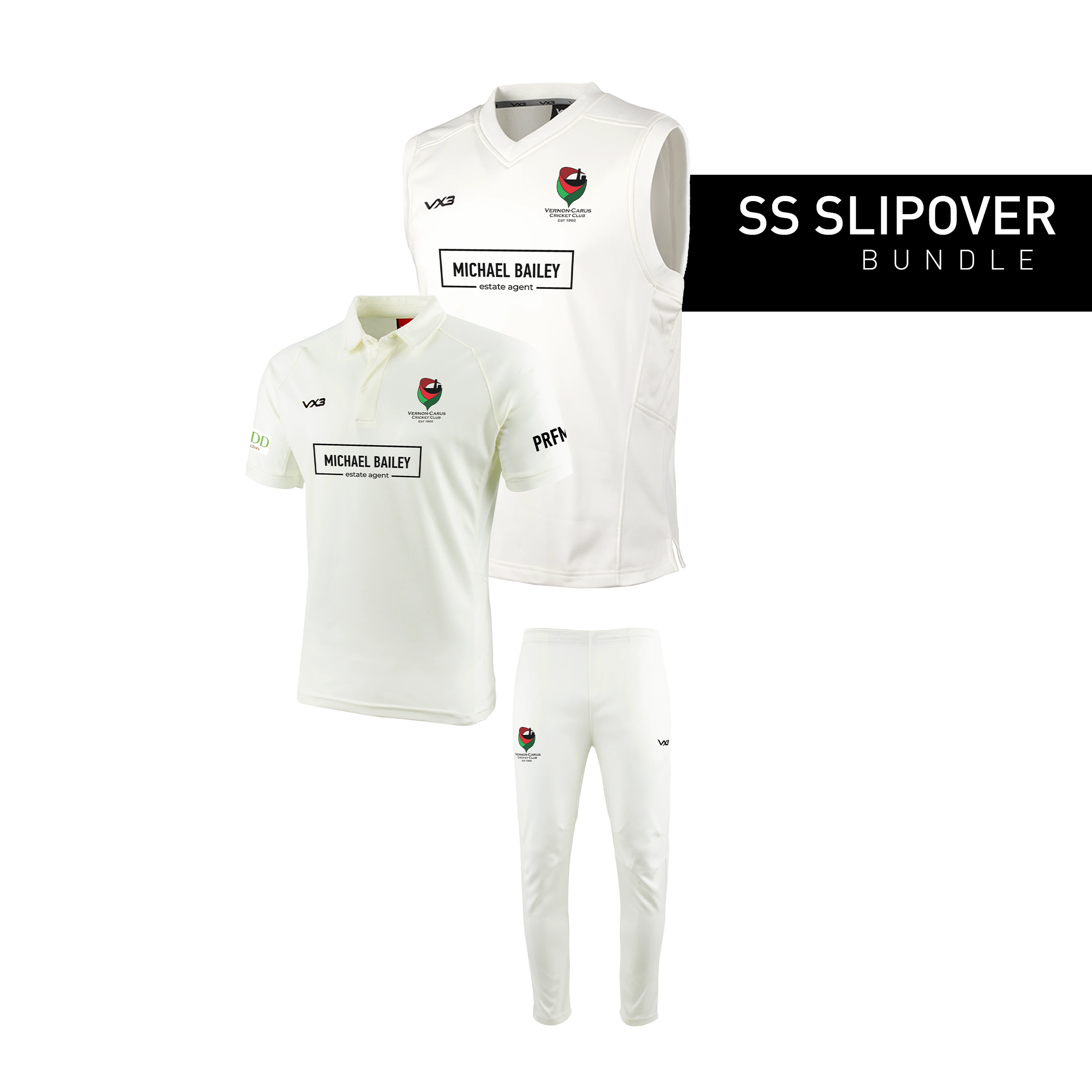 Vernon-Carus Cricket Club SS Slipover Bundle