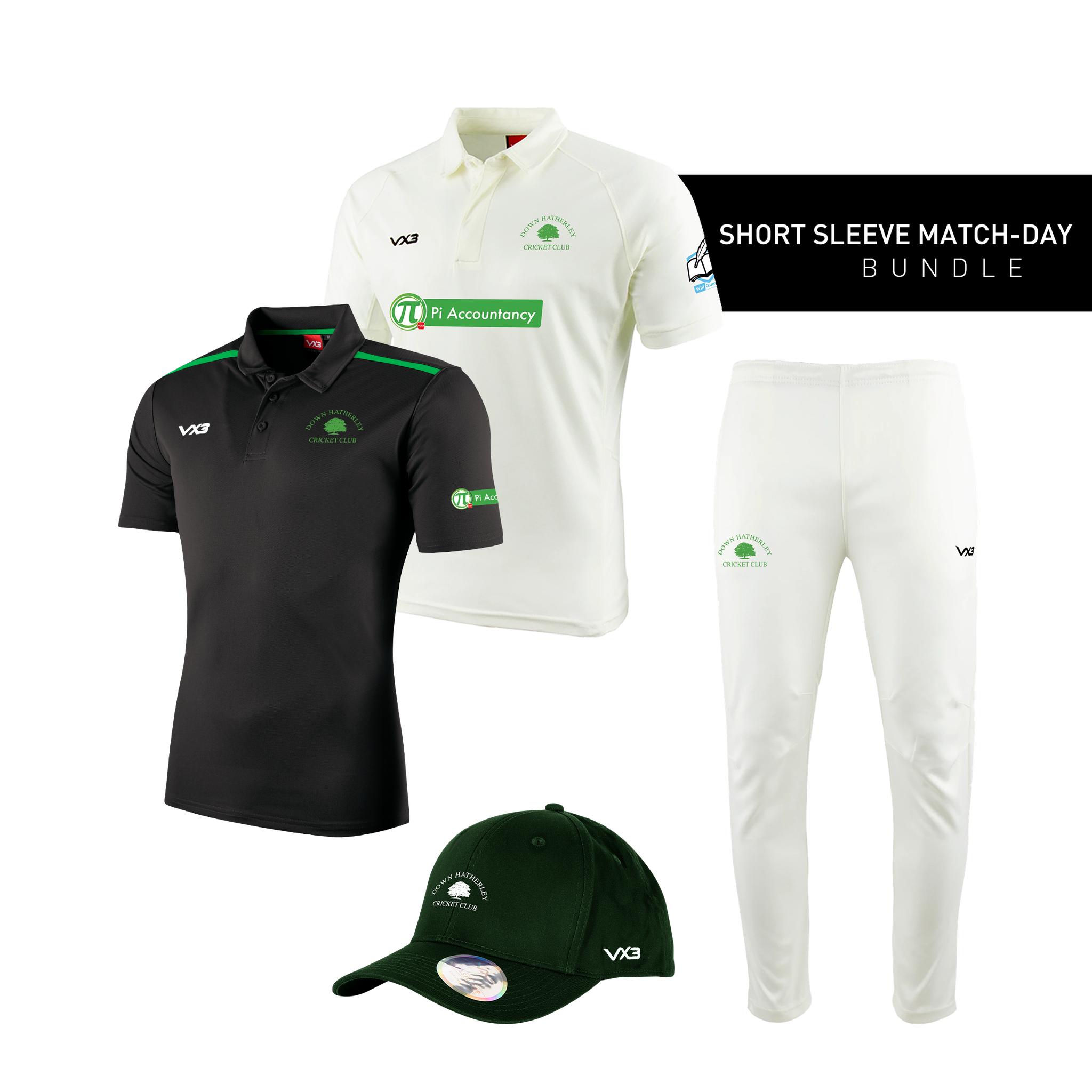 Down Hatherley Cricket Club Short Sleeve Match-Day Bundle