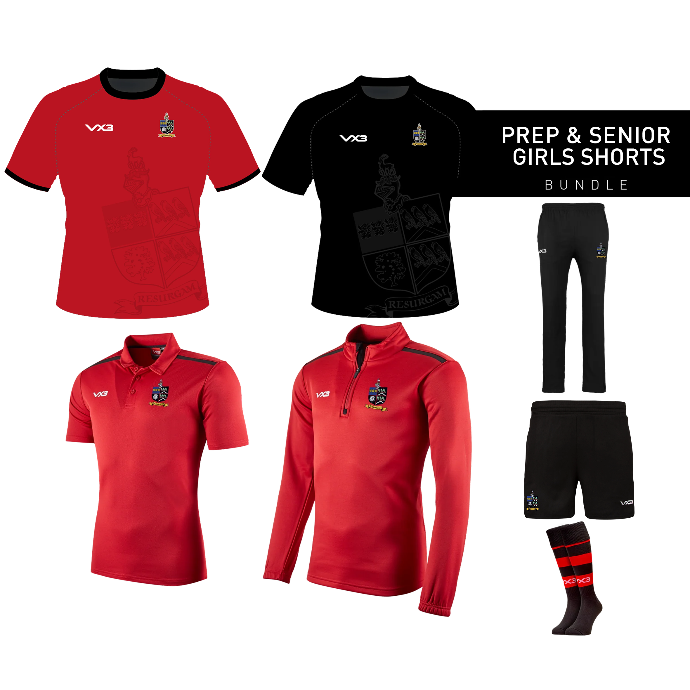 Moyles Court Essential Prep & Senior Girls Shorts Bundle *ADULTS SIZING*