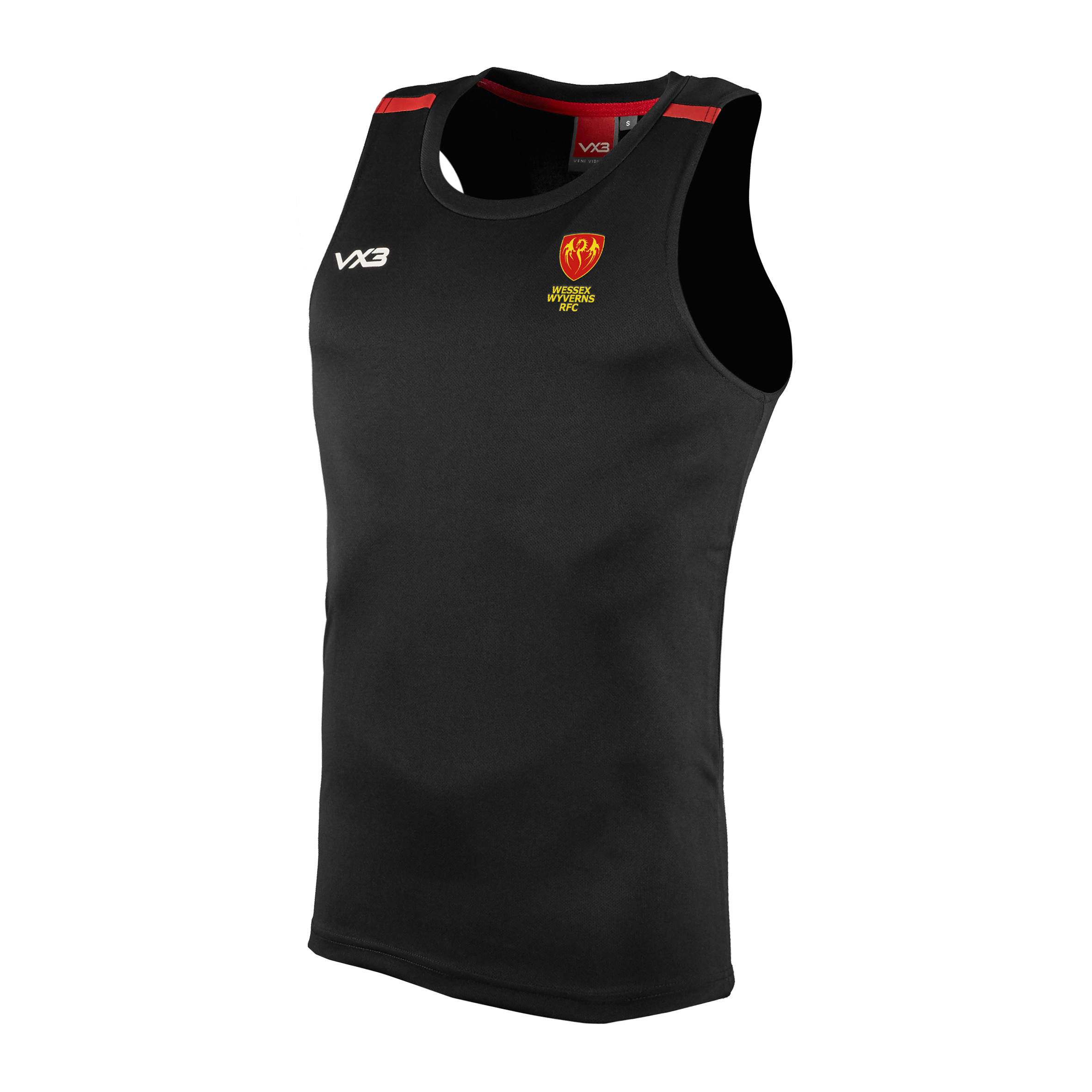 Wessex Wyverns RFC Fortis Vest Black/Red