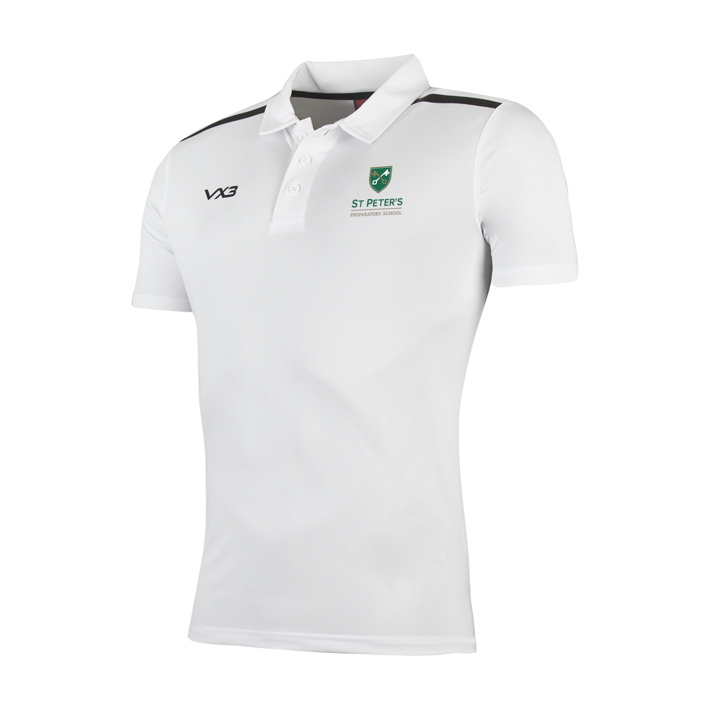 St Peters Prep School Fortis Polo White