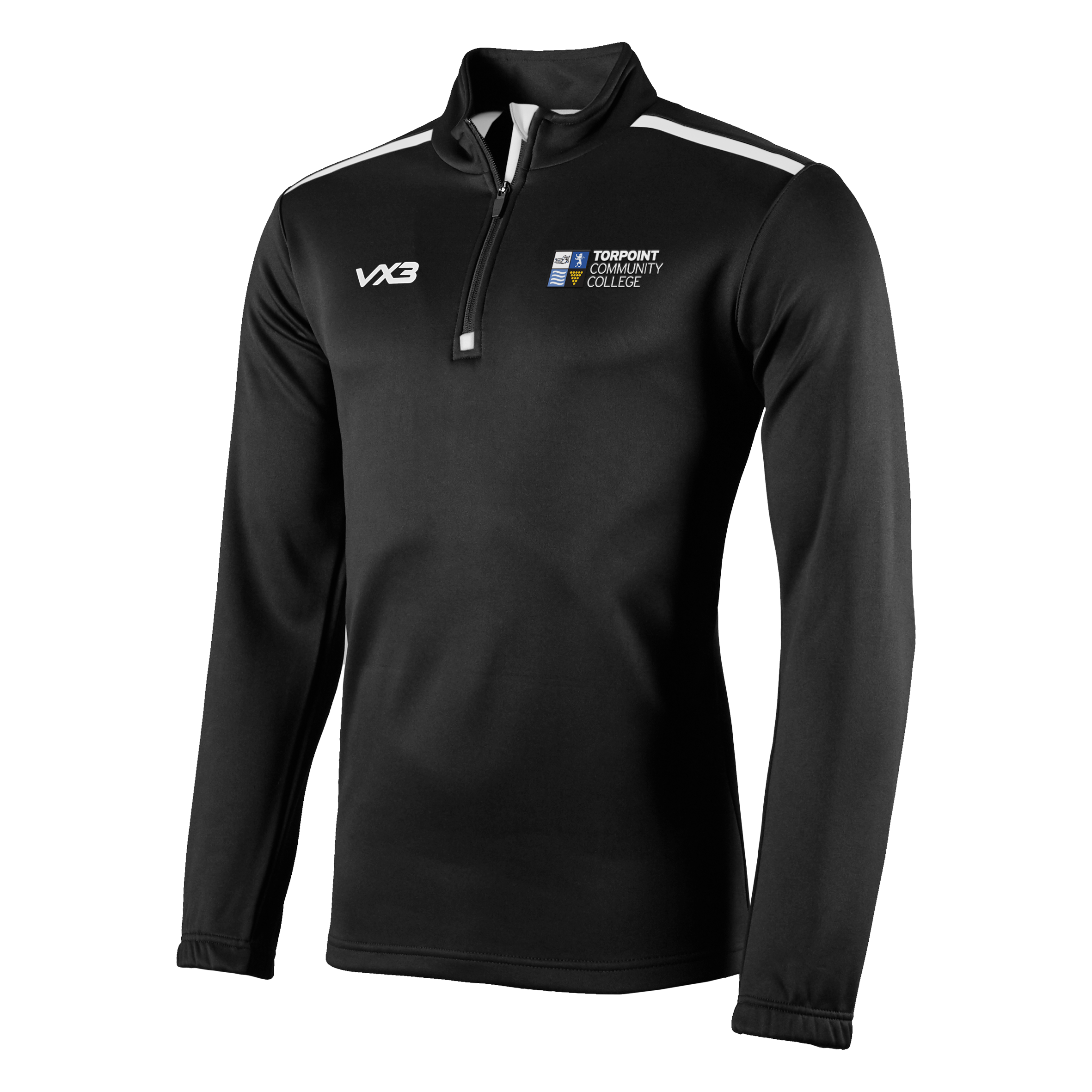 Torpoint Community College Fortis Half Zip Sweat Black