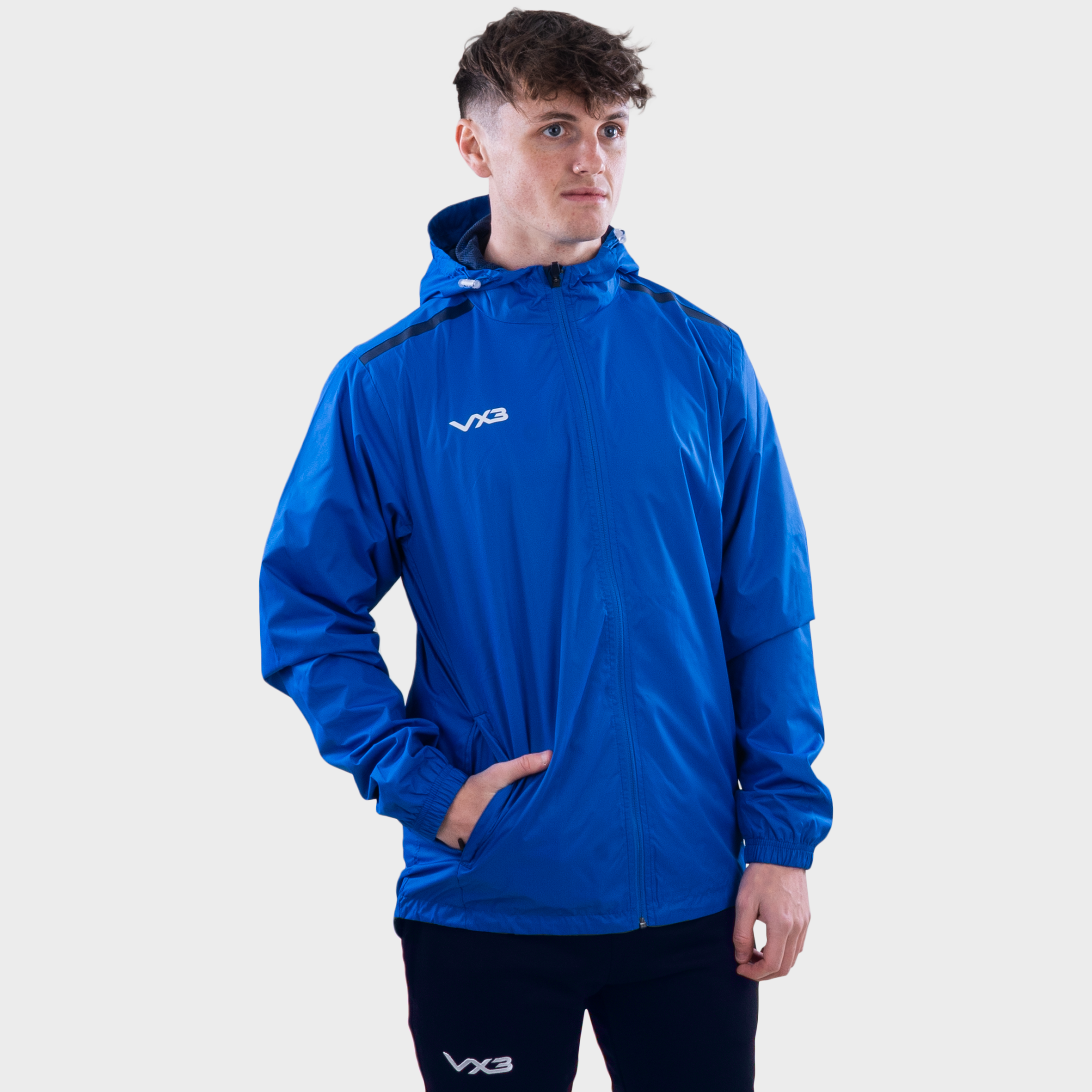 Fortis Full Zip Rain Jacket Royal/Navy