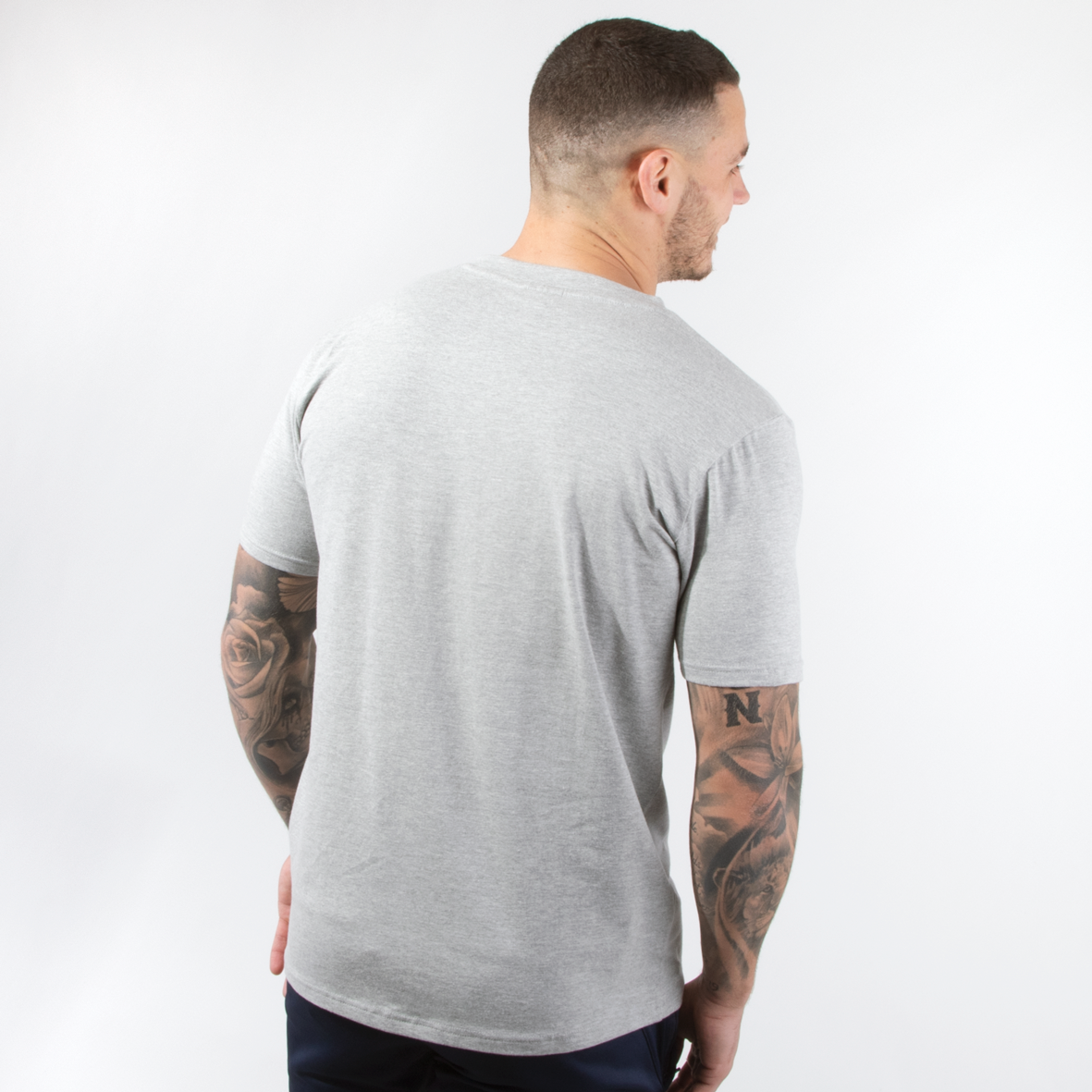 Invicta Tee Grey Marl/Navy